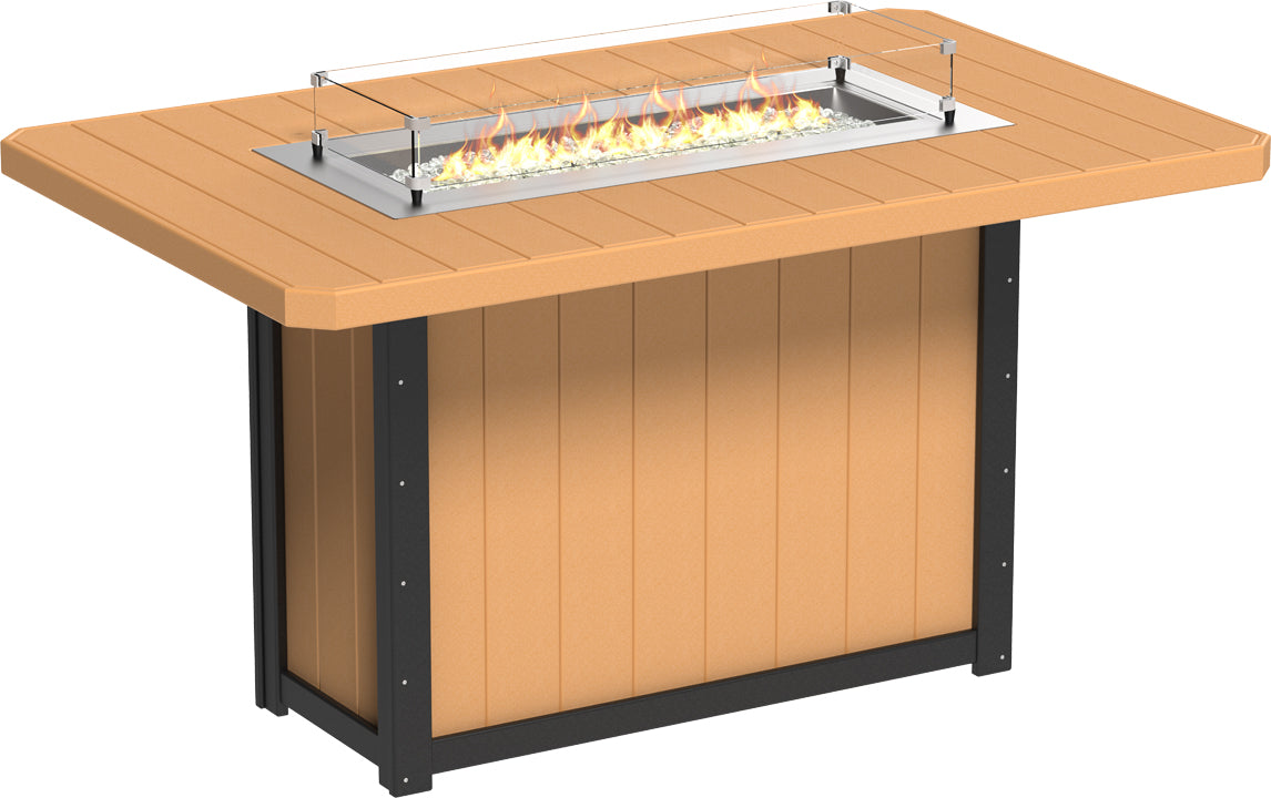 LuxCraft Lumin Fire Table 79″ Rectangular Bar Height