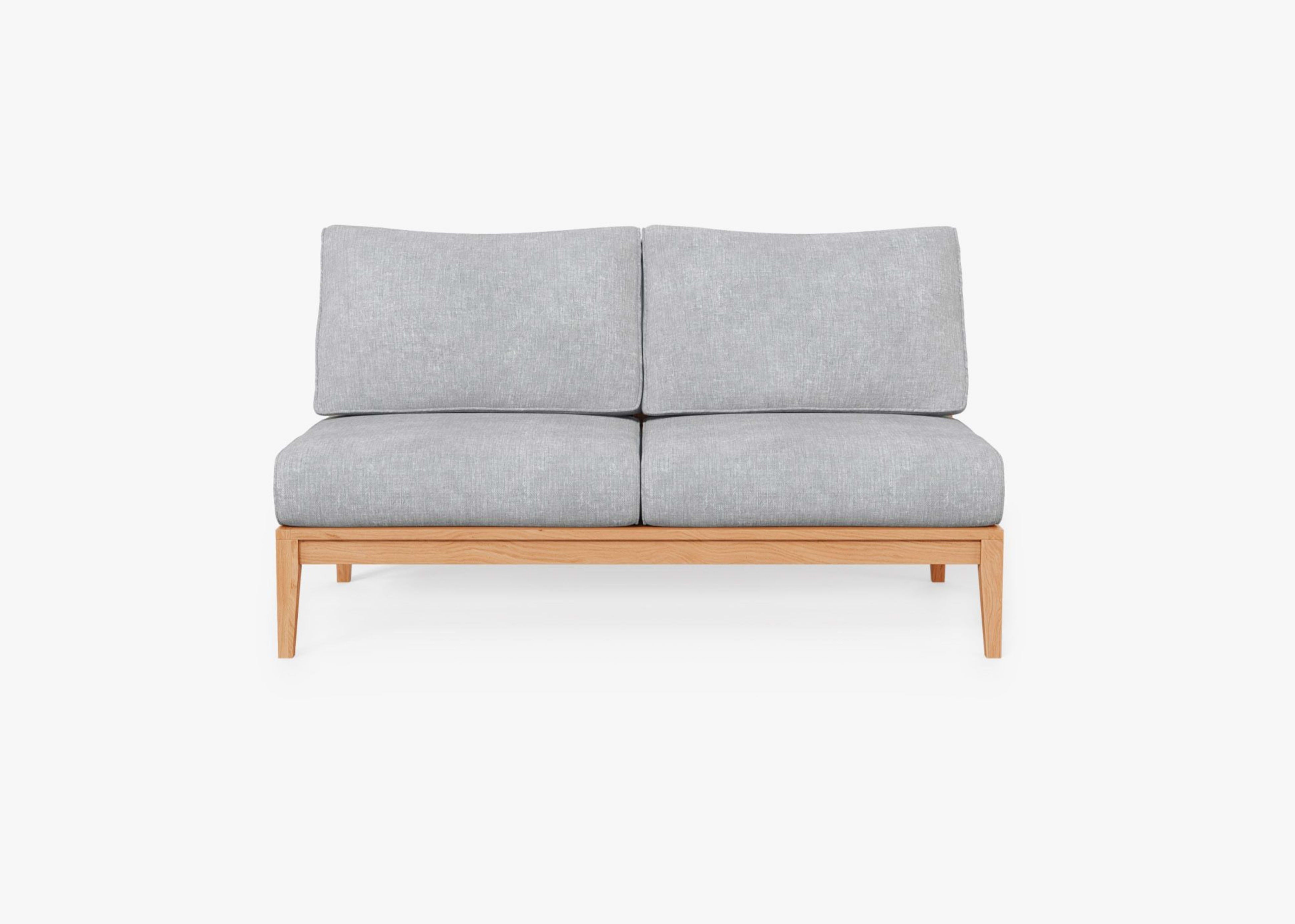 Teak Outdoor Armless Loveseat By Outer