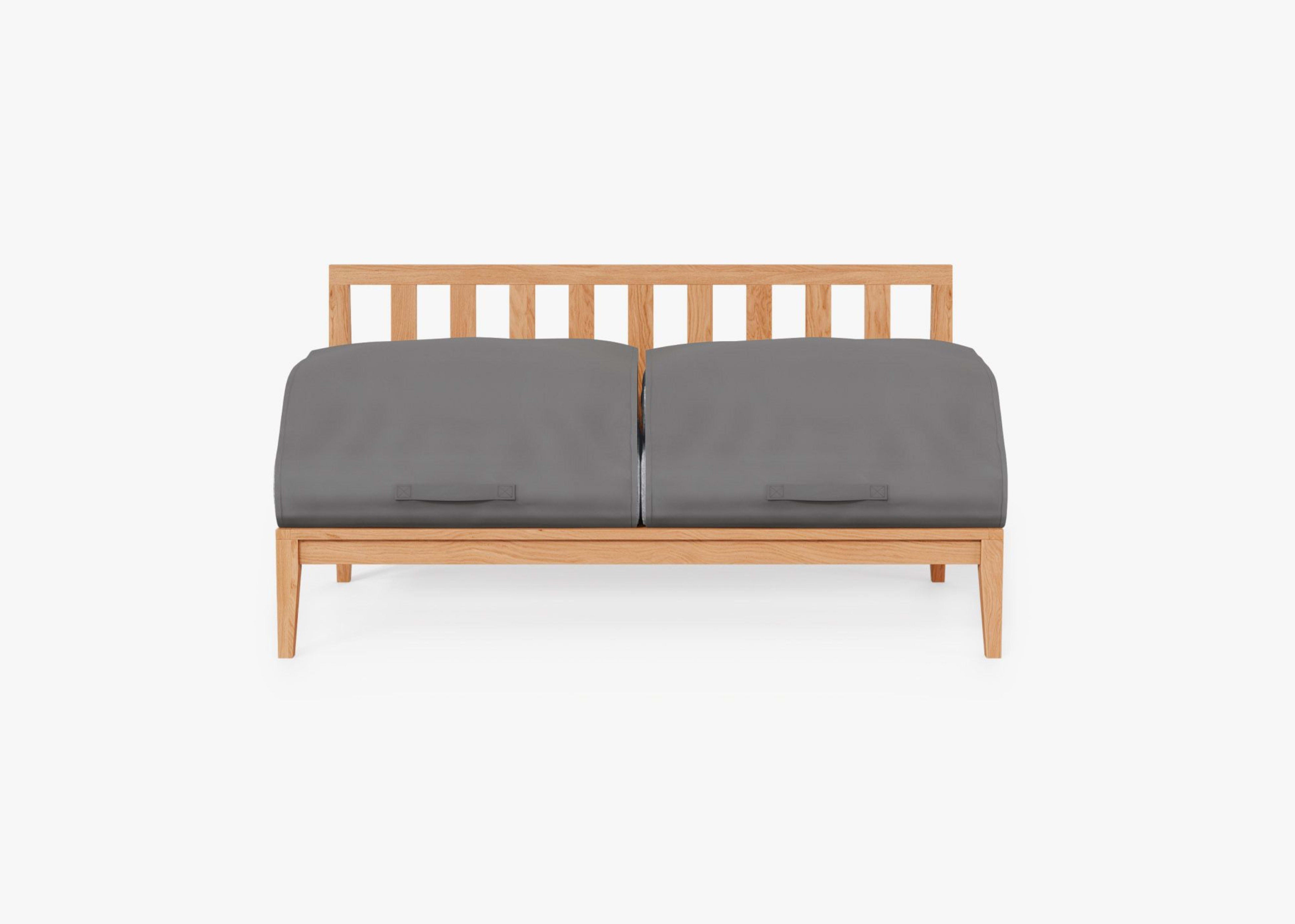 Teak Outdoor Armless Loveseat By Outer