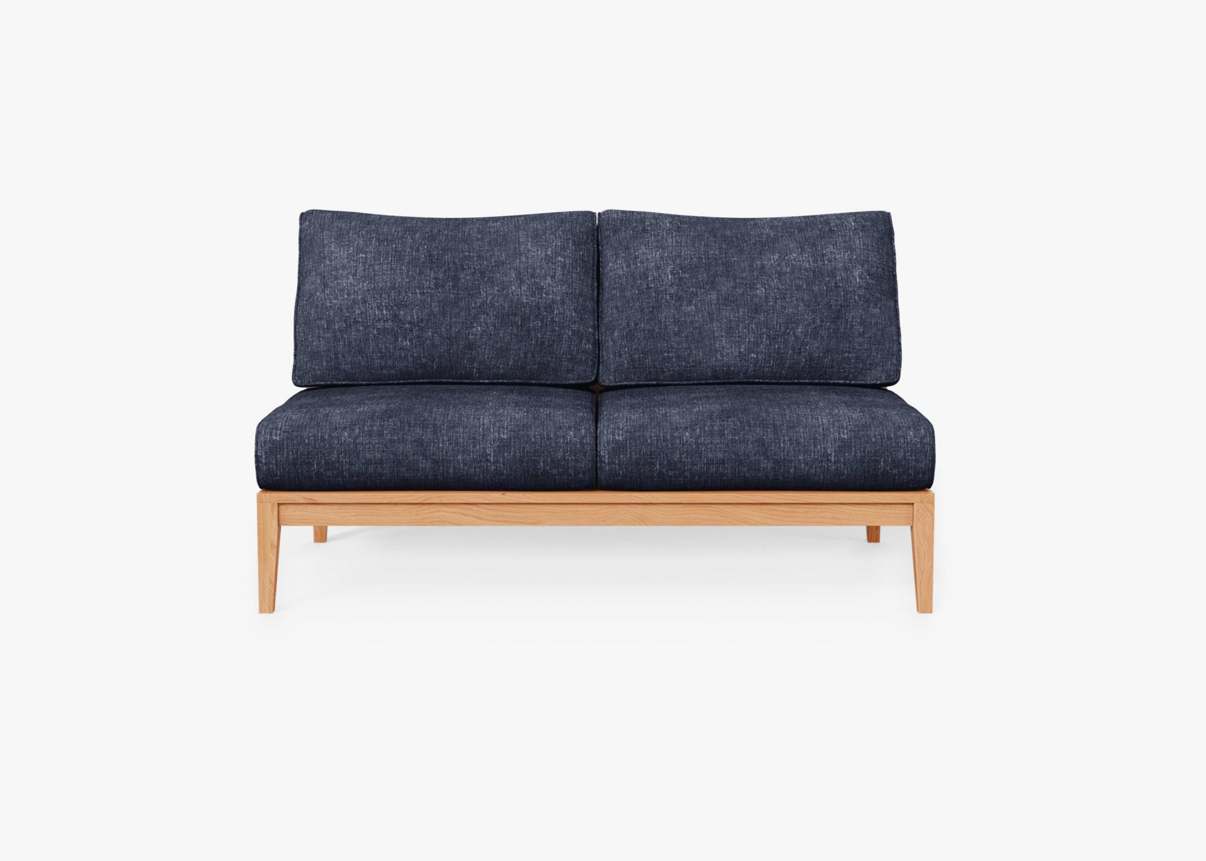Teak Outdoor Armless Loveseat By Outer