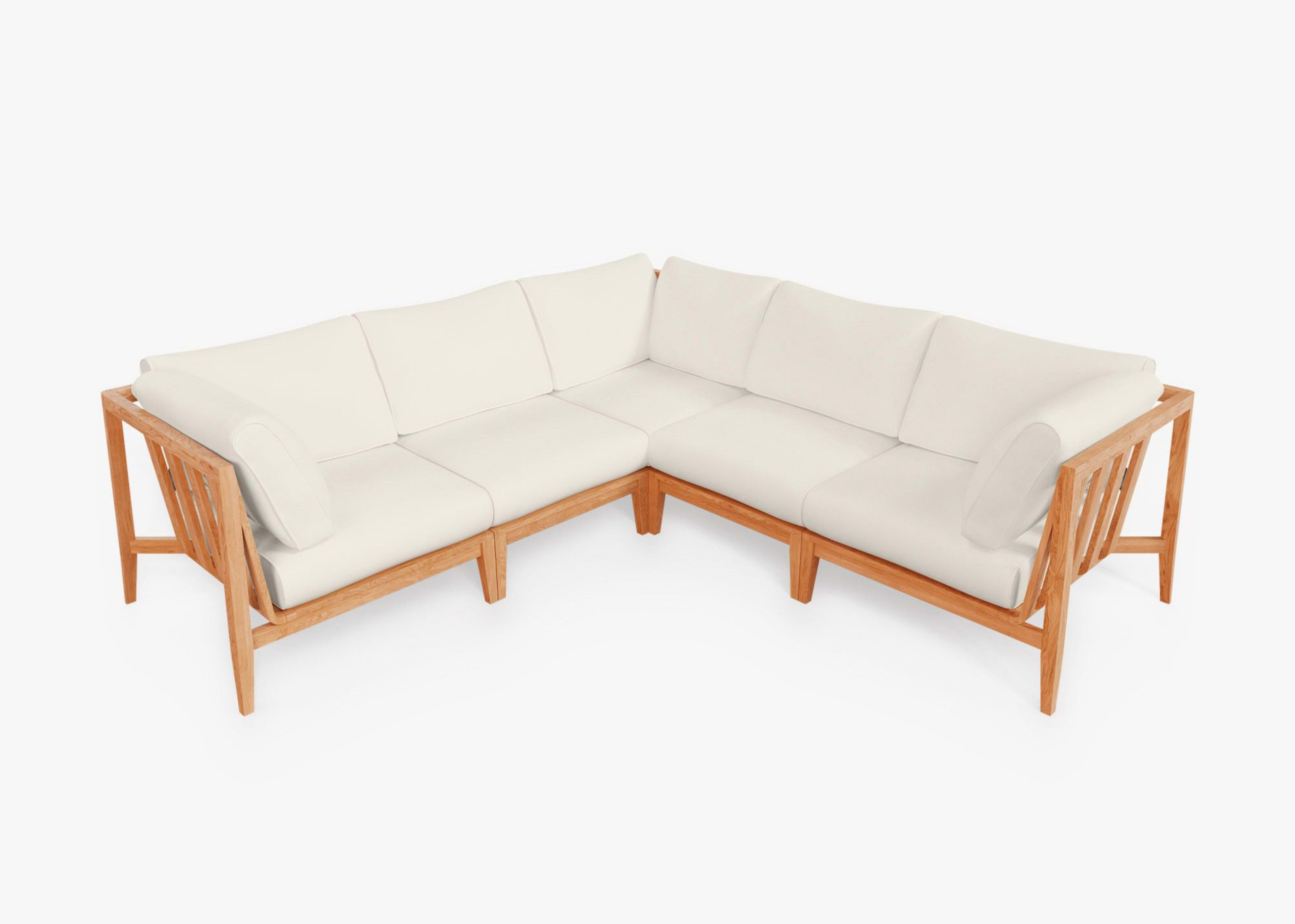 Teak Outdoor Corner Sectional - 5 Seat by Outer