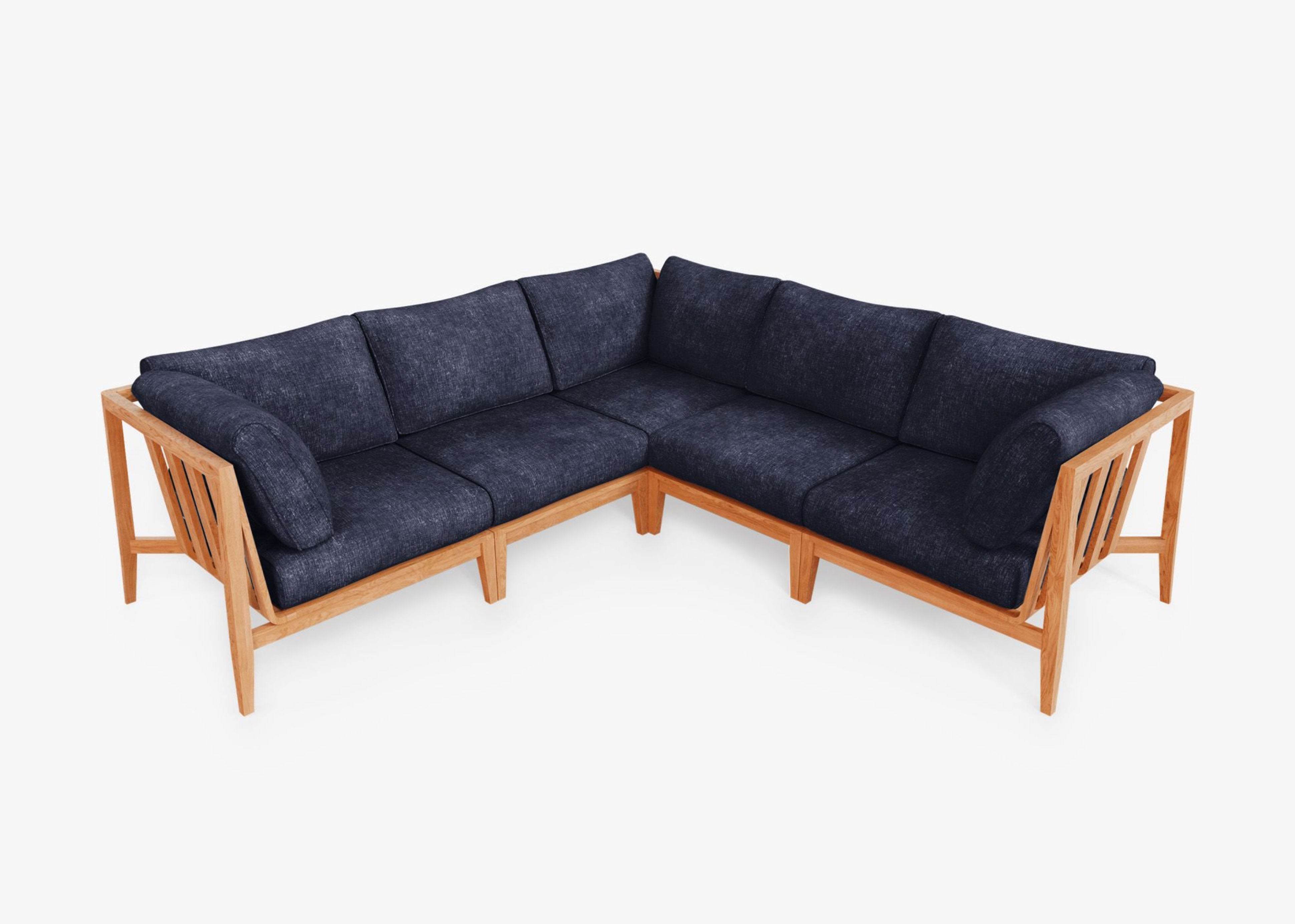 Teak Outdoor Corner Sectional - 5 Seat by Outer