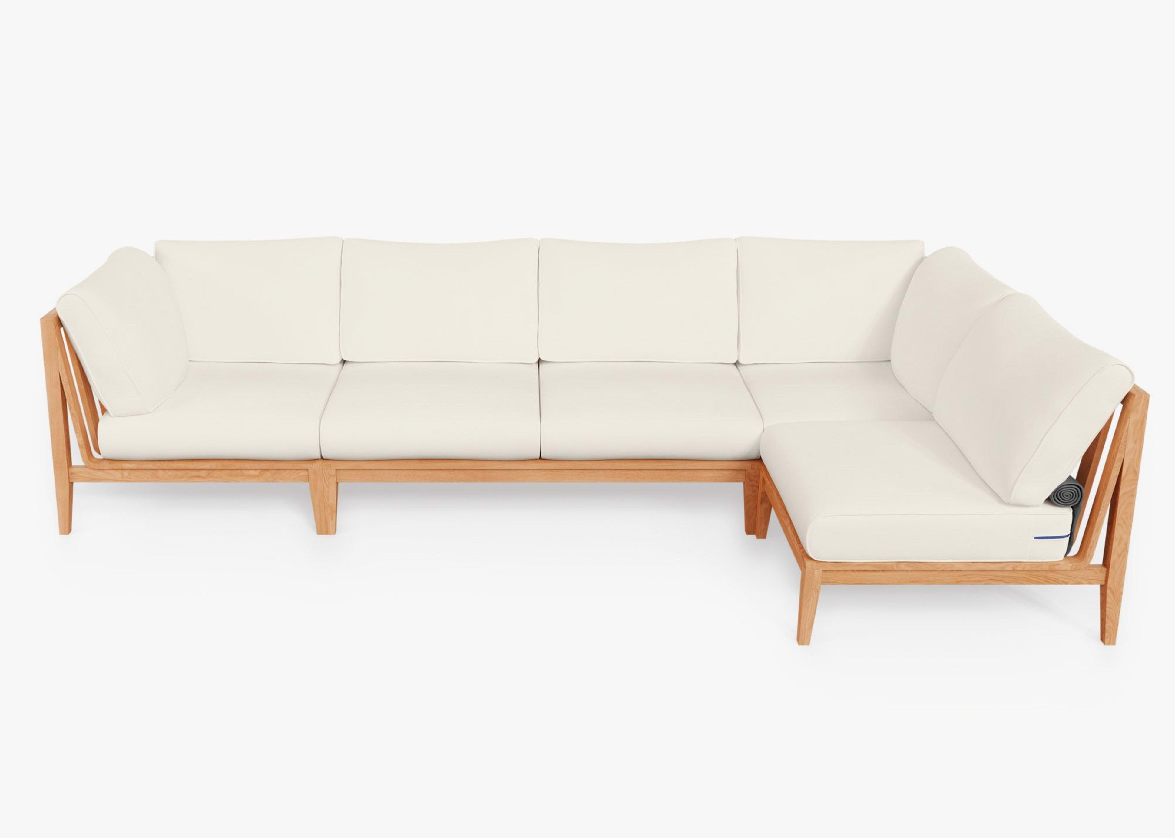 Teak Outdoor L Sectional - 5 Seat By Outer