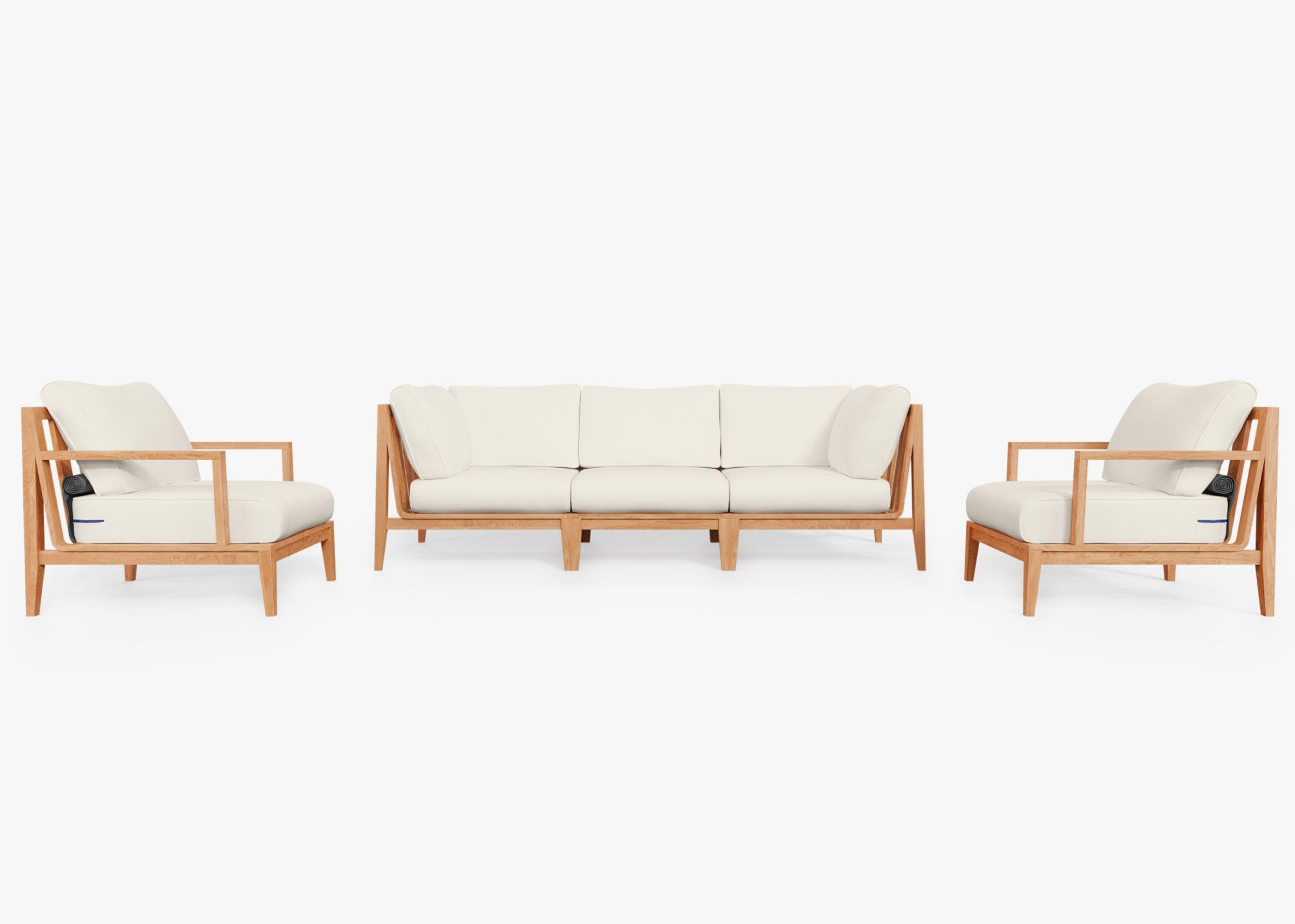 Teak Outdoor Sofa with Armchairs - 5 Seat by Outer