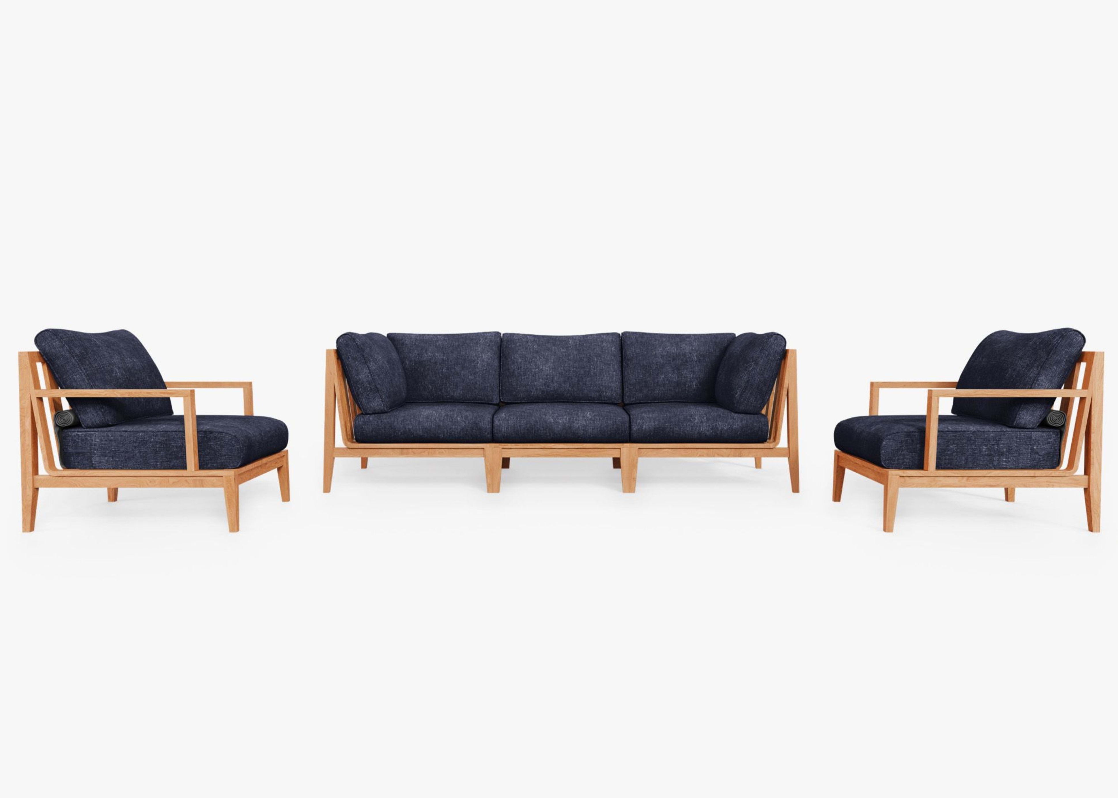 Teak Outdoor Sofa with Armchairs - 5 Seat by Outer