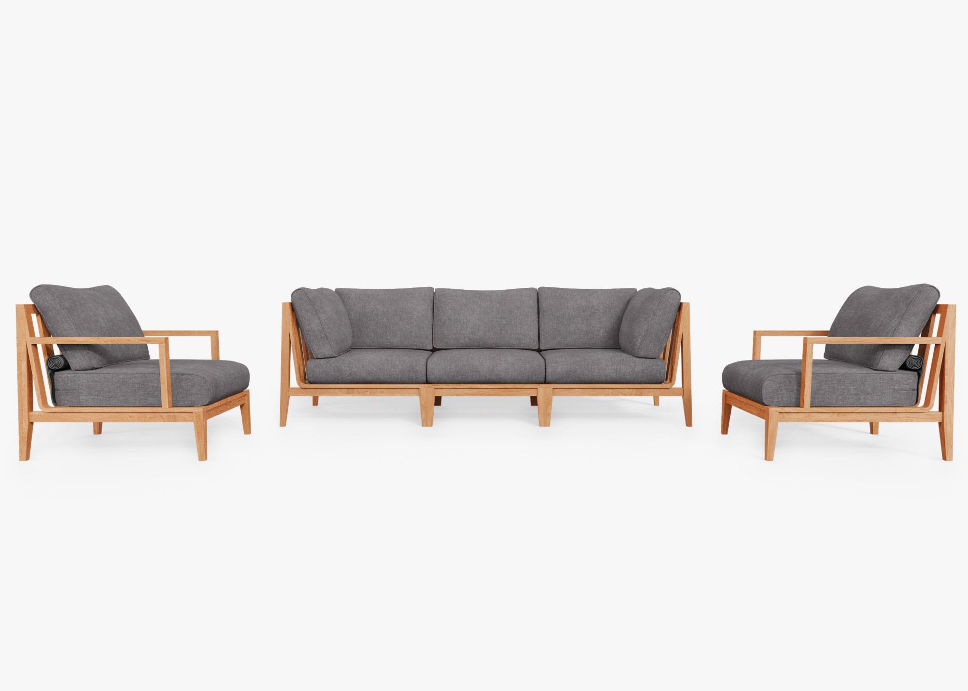 Teak Outdoor Sofa with Armchairs - 5 Seat by Outer