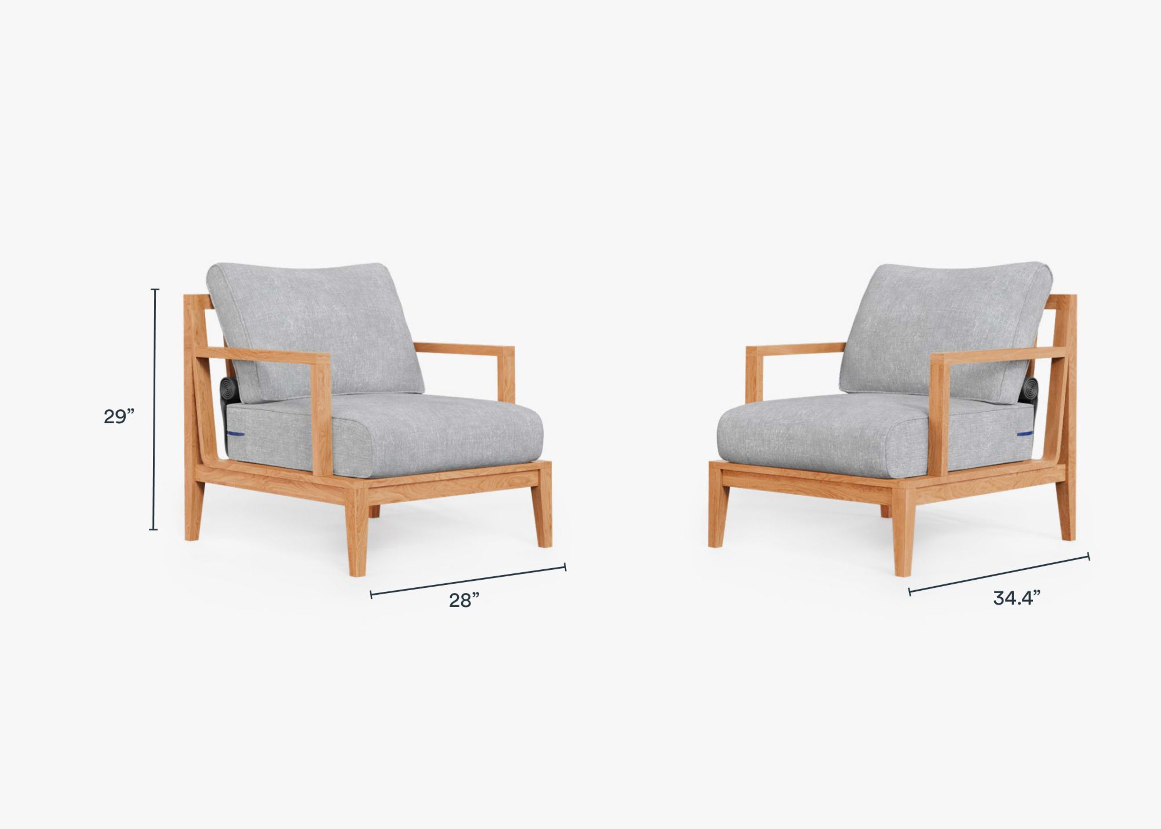 Teak Outdoor Armchair Conversation Set by Outer