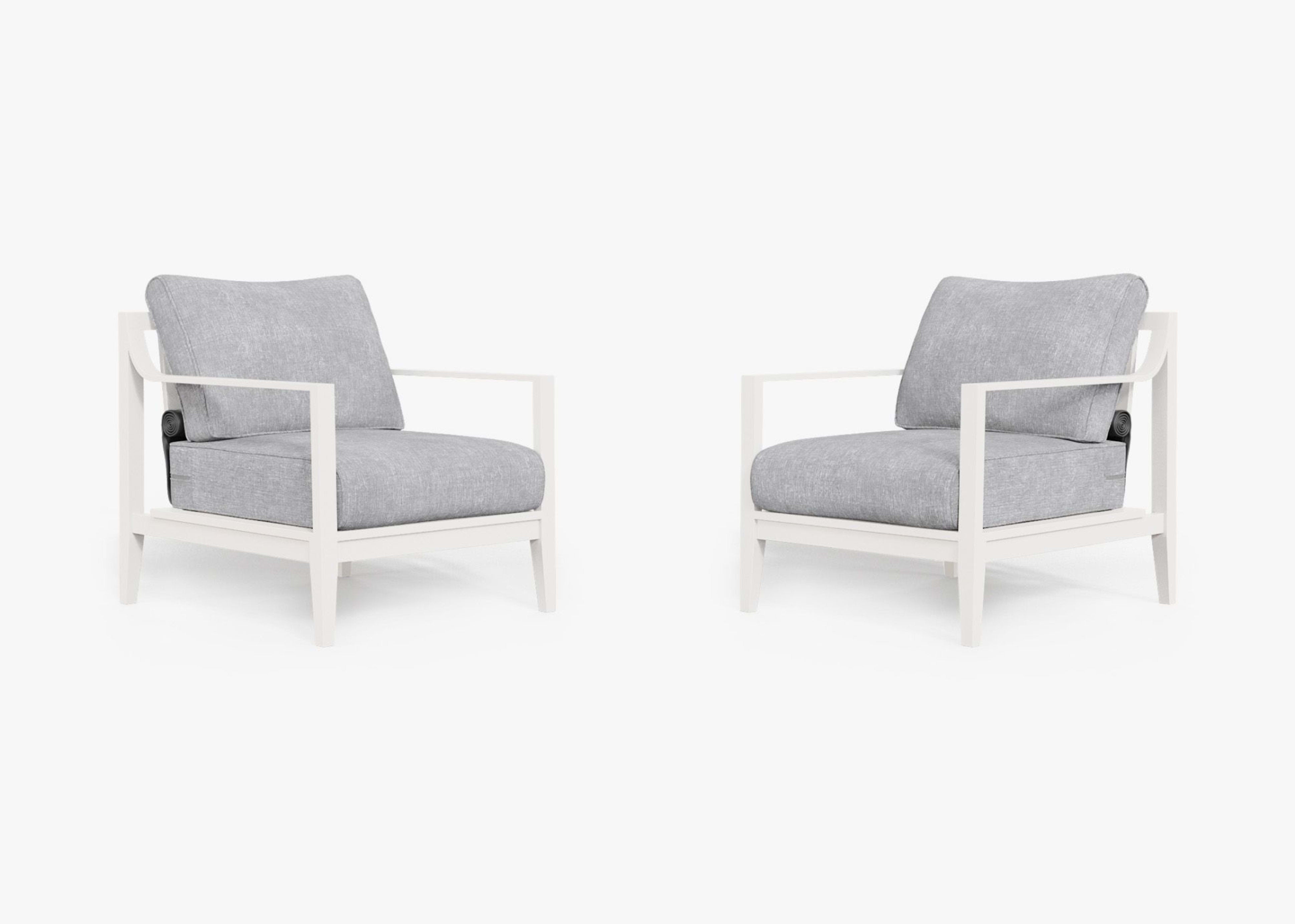 Aluminum Outdoor Armchair Conversation Set By Outer