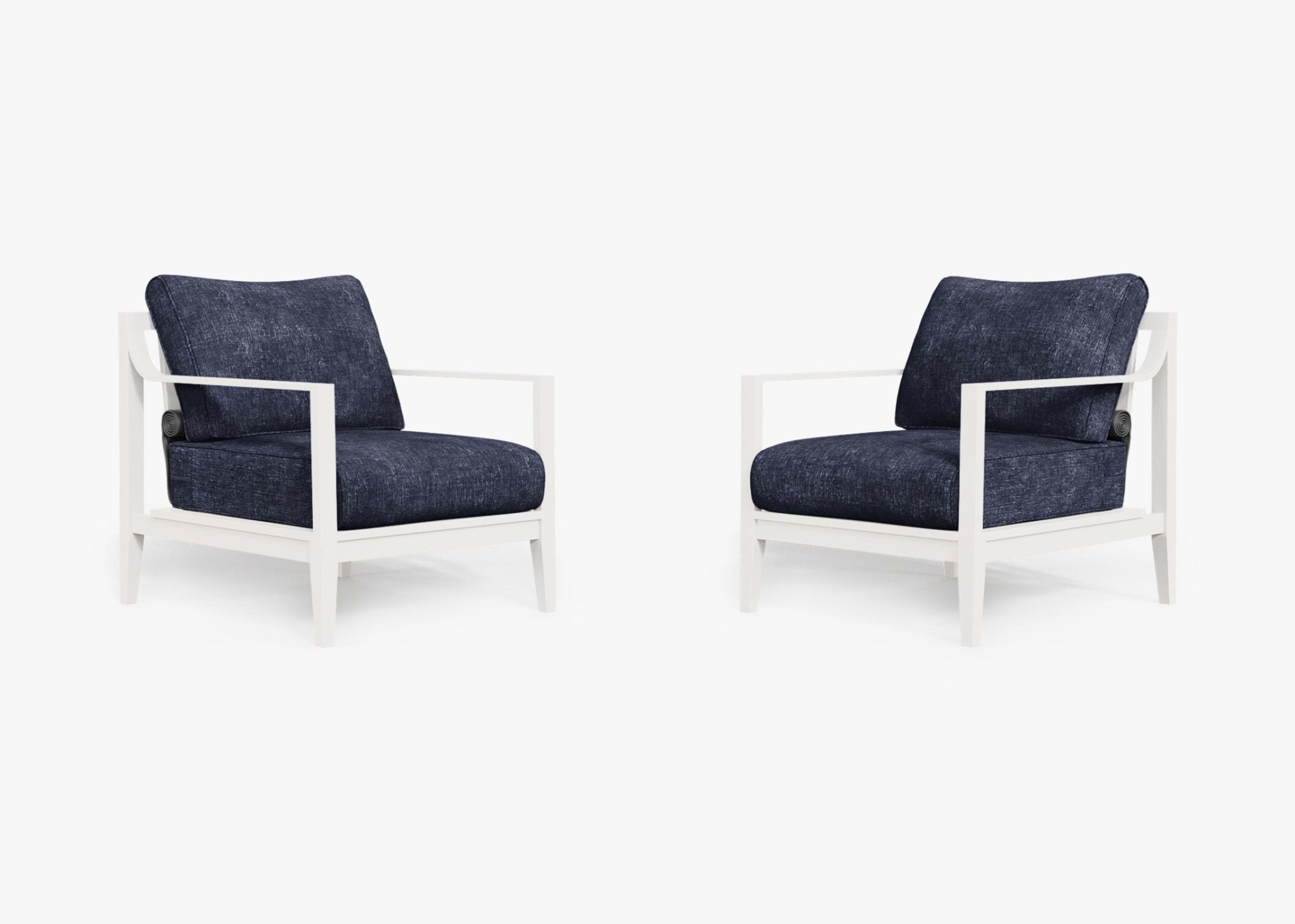 Aluminum Outdoor Armchair Conversation Set By Outer