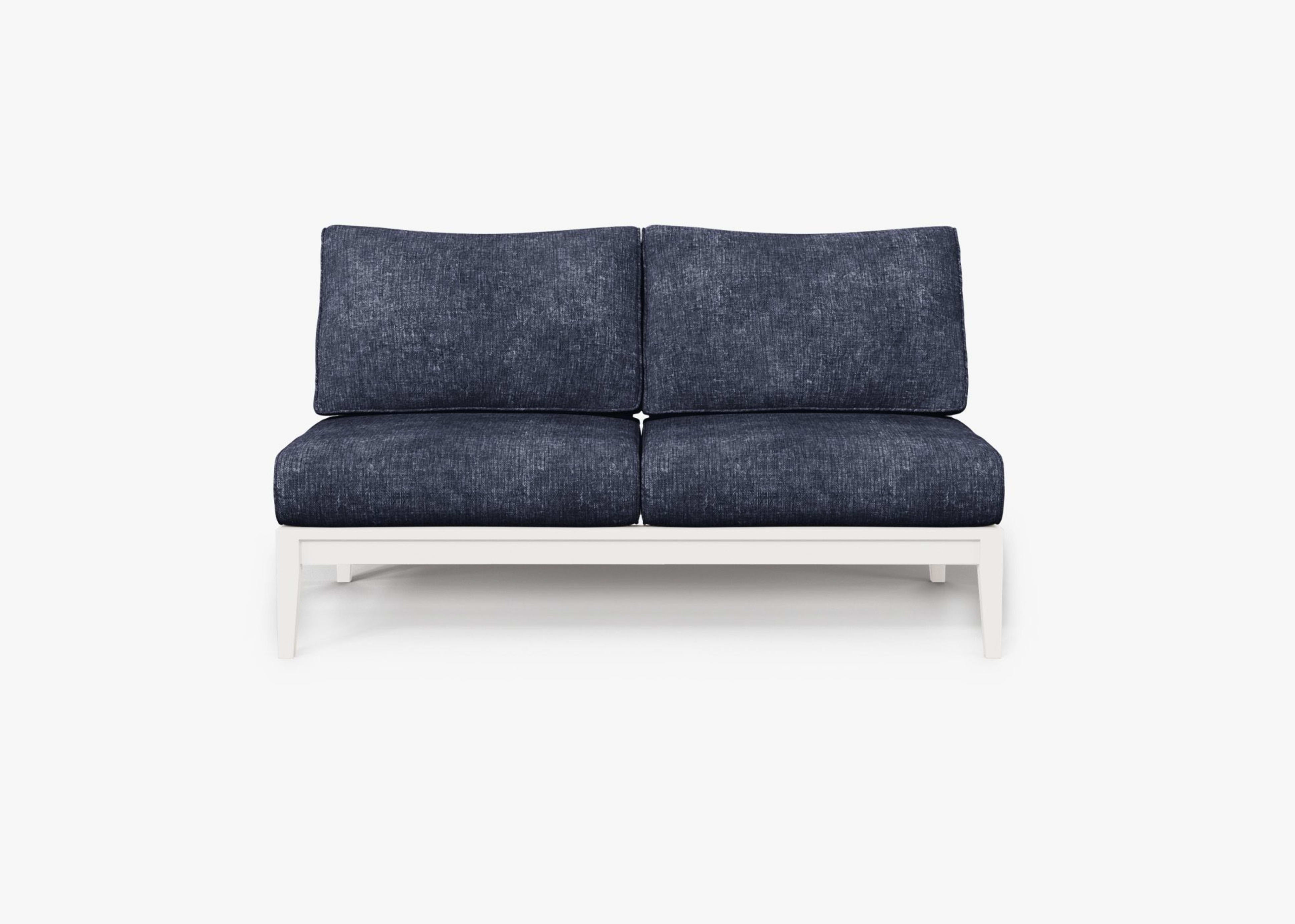 Aluminum Outdoor Armless Loveseat By Outer