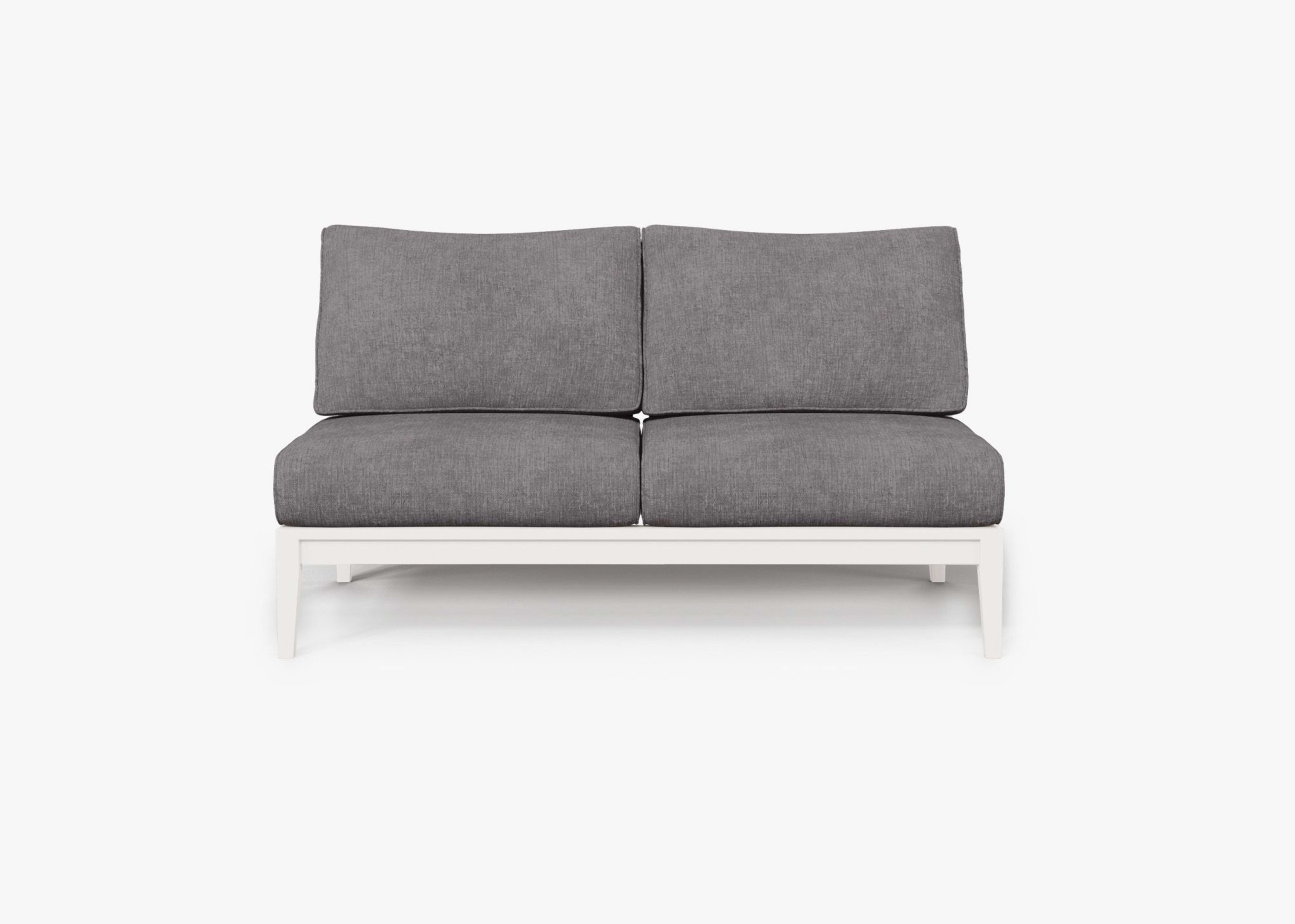 Aluminum Outdoor Armless Loveseat By Outer