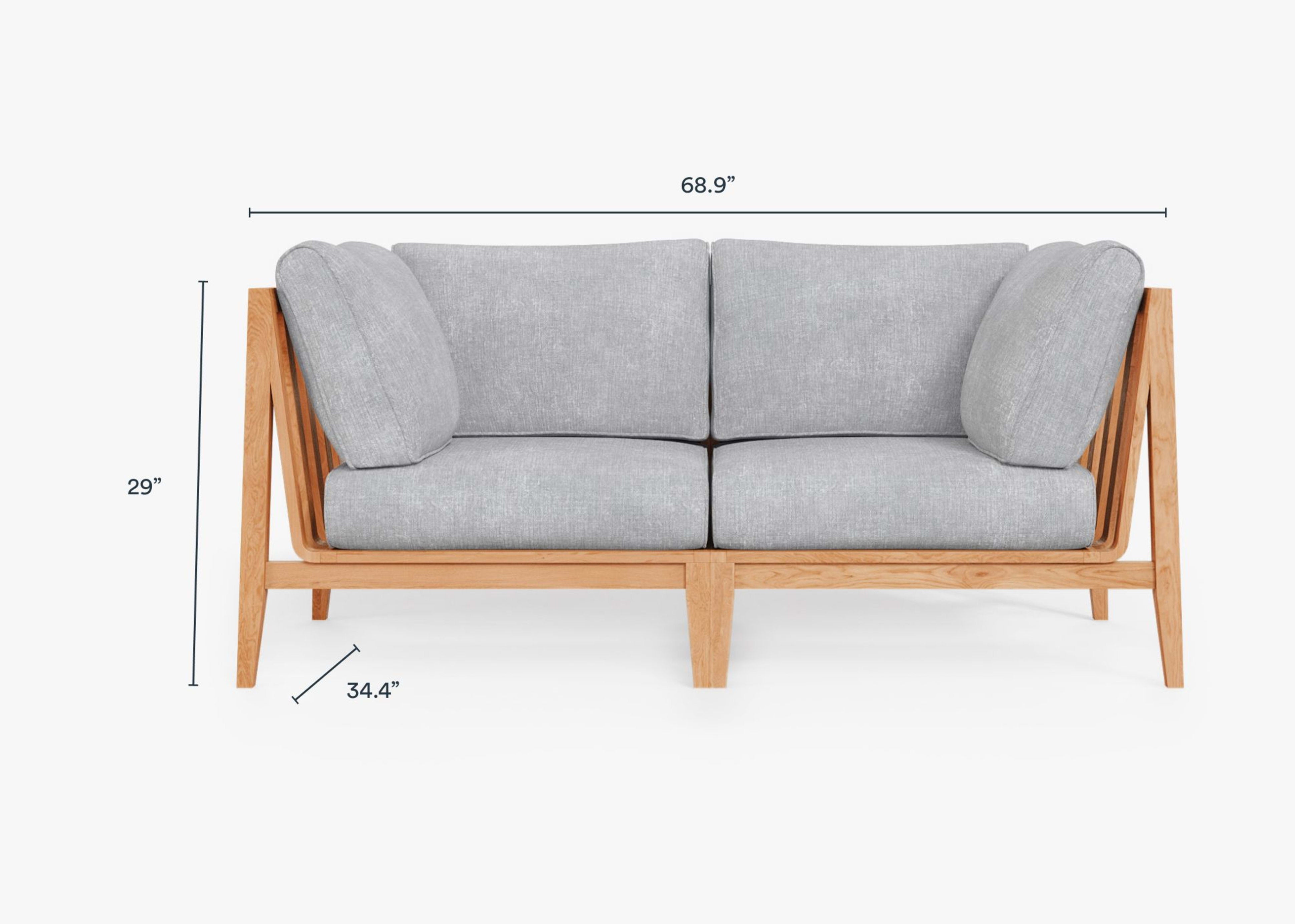 Teak Outdoor Loveseat by Outer