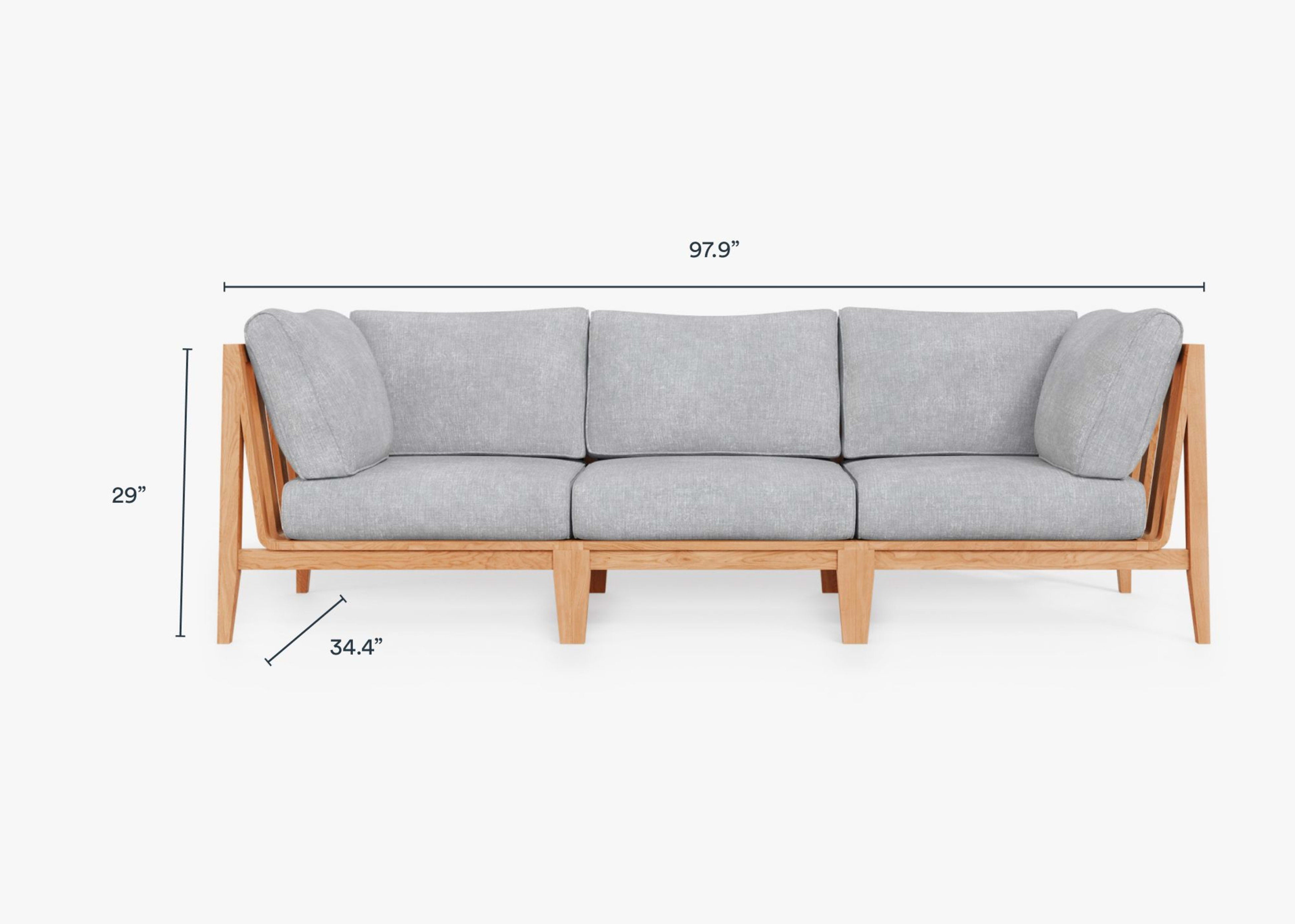 Teak Outdoor Sofa - 3 Seat by Outer
