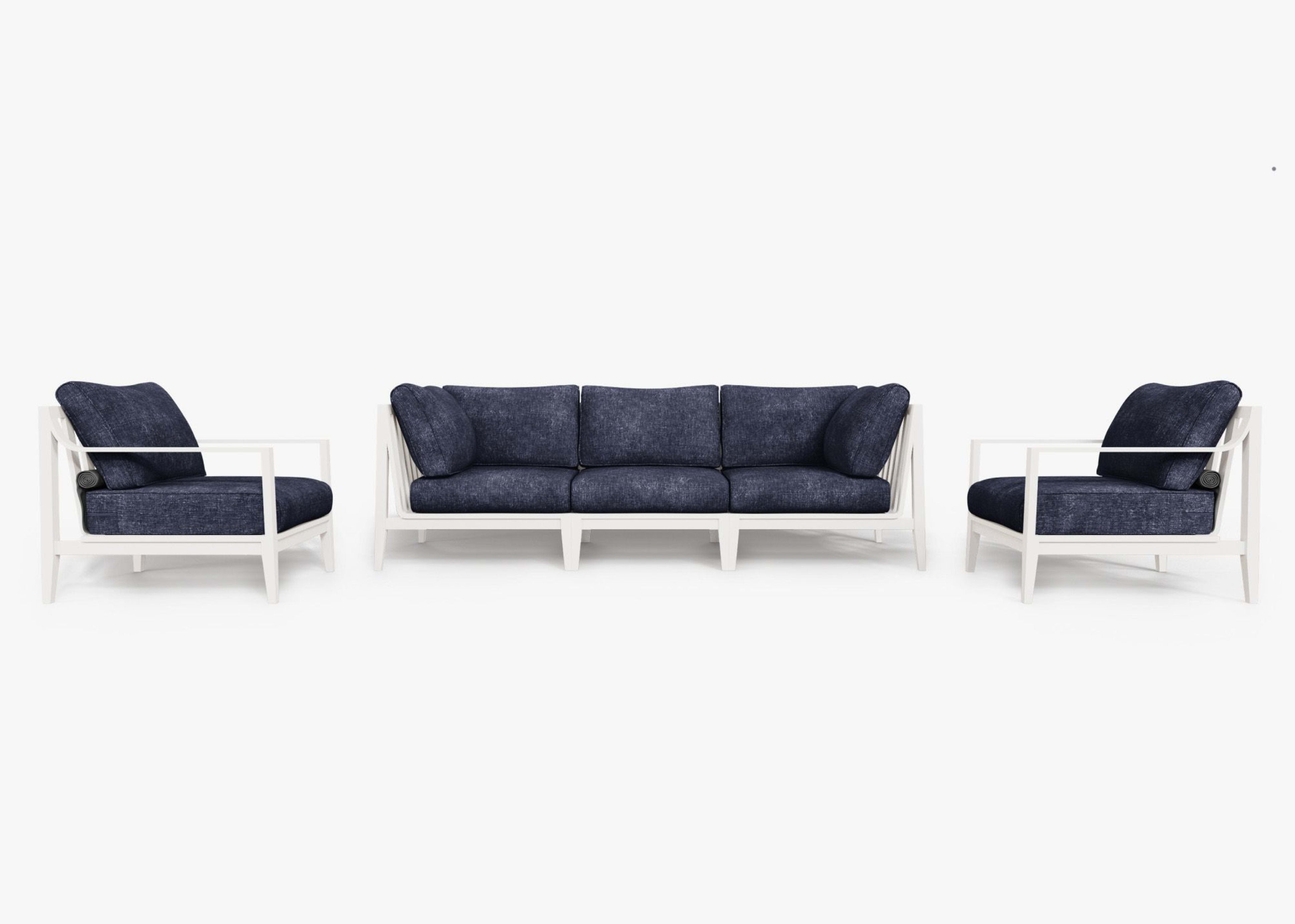 Aluminum Outdoor Sofa with Armchairs - 5 Seat By Outer