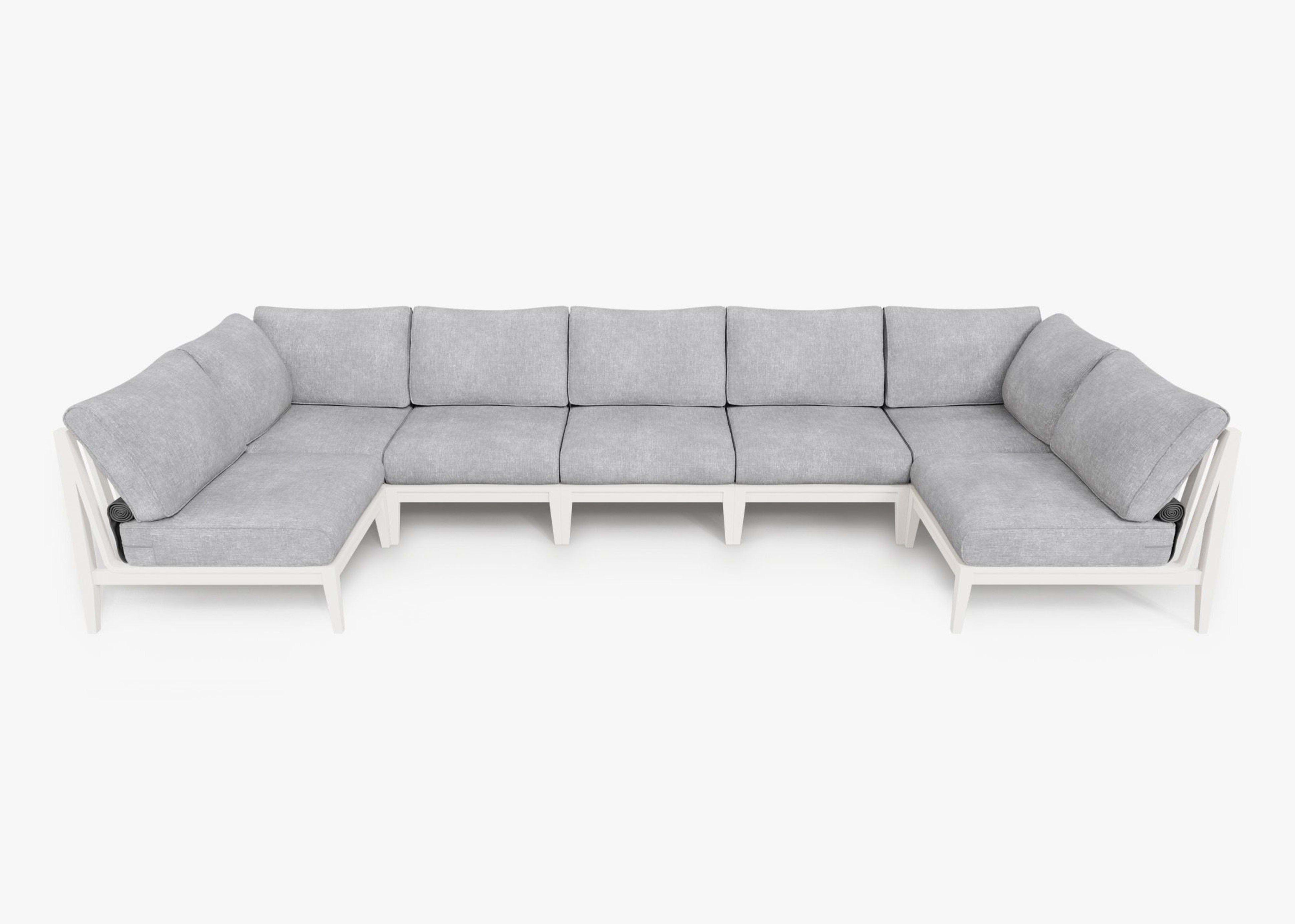 Aluminum Outdoor U Sectional - 7 Seat By Outer
