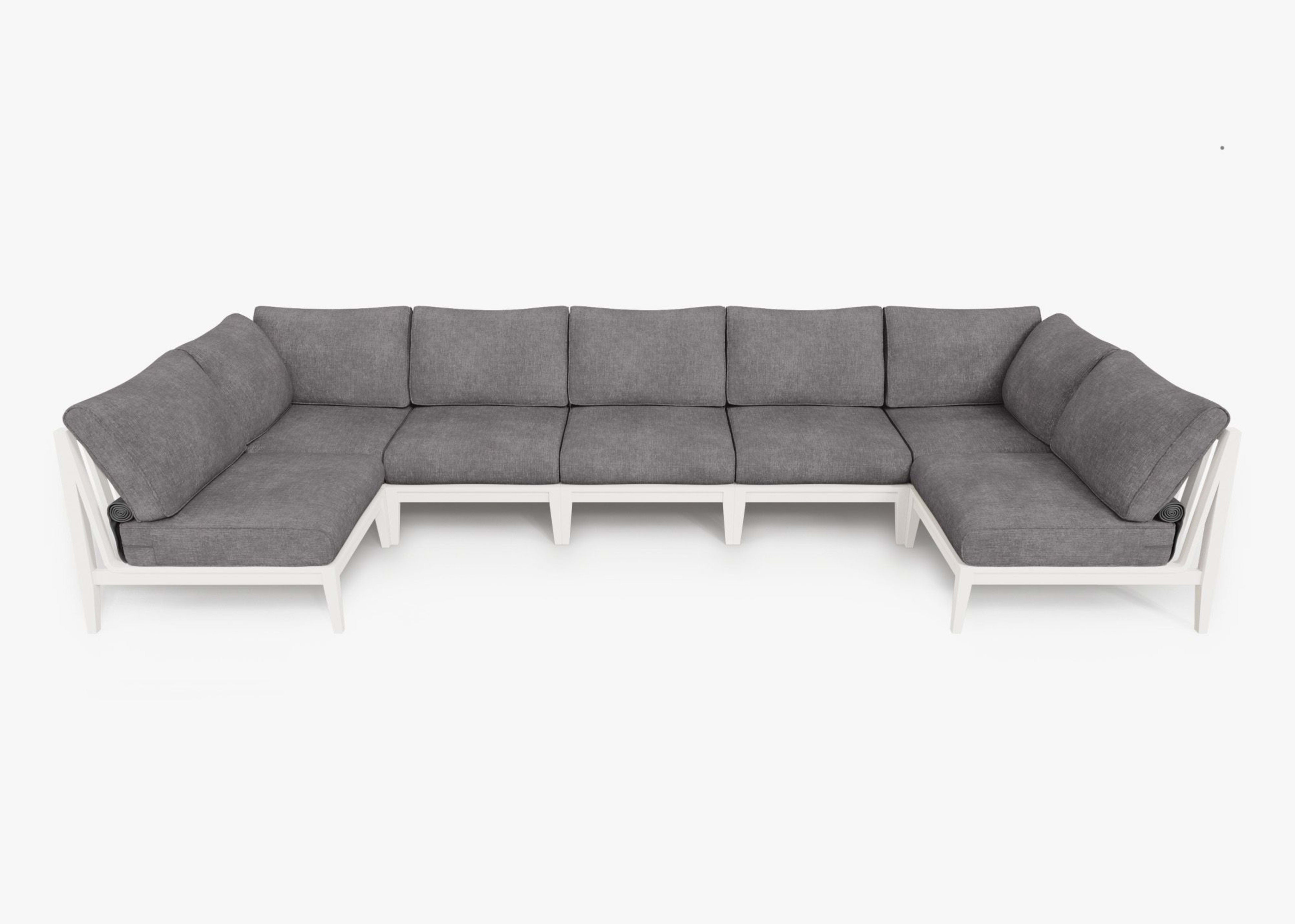 Aluminum Outdoor U Sectional - 7 Seat By Outer