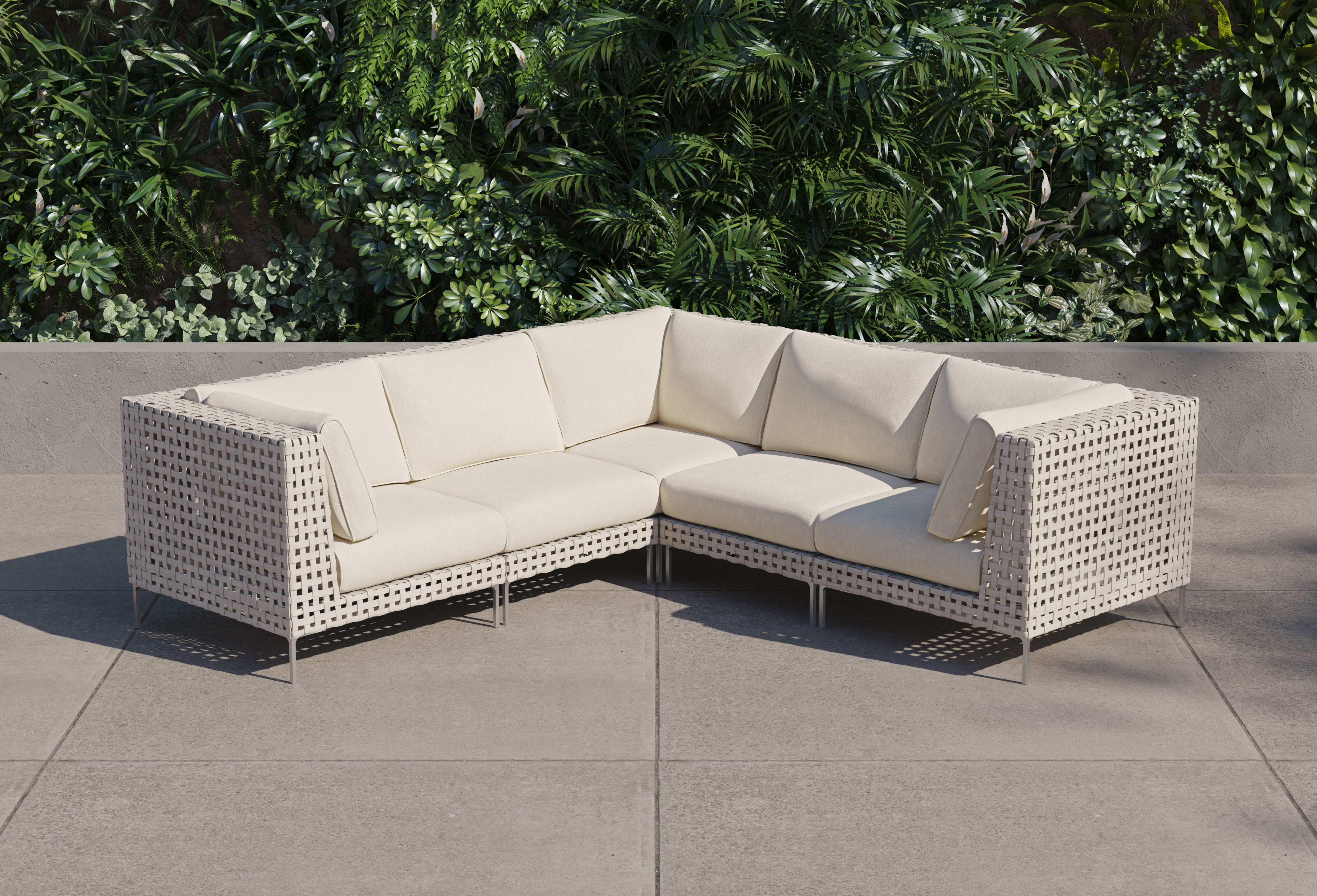 Wicker Outdoor Corner Sectional - 5 Seat By Outer