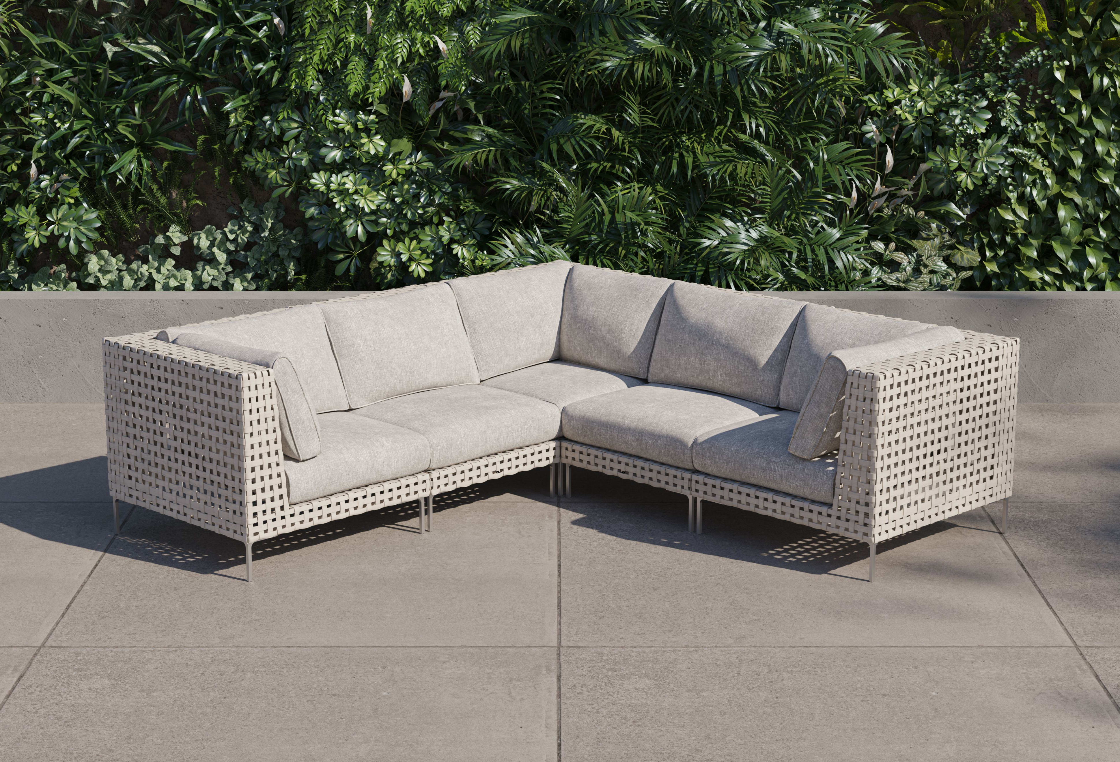 Wicker Outdoor Corner Sectional - 5 Seat By Outer
