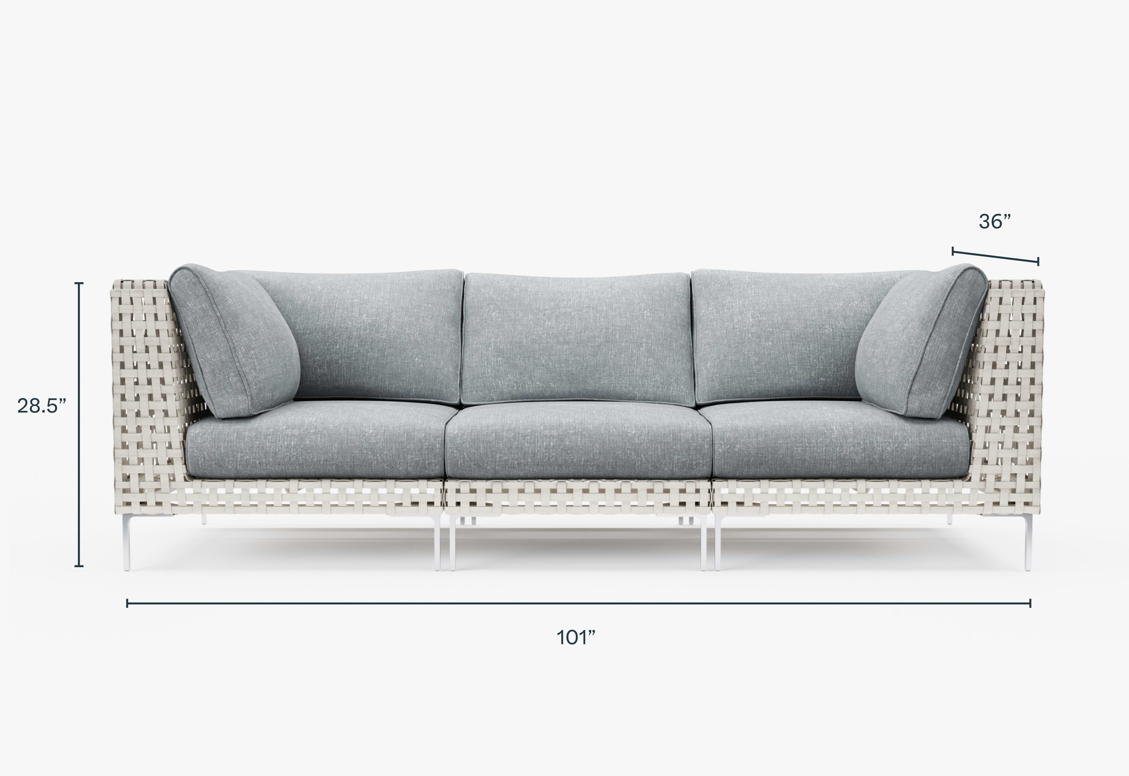 Wicker Outdoor Sofa - 3 Seat By Outer