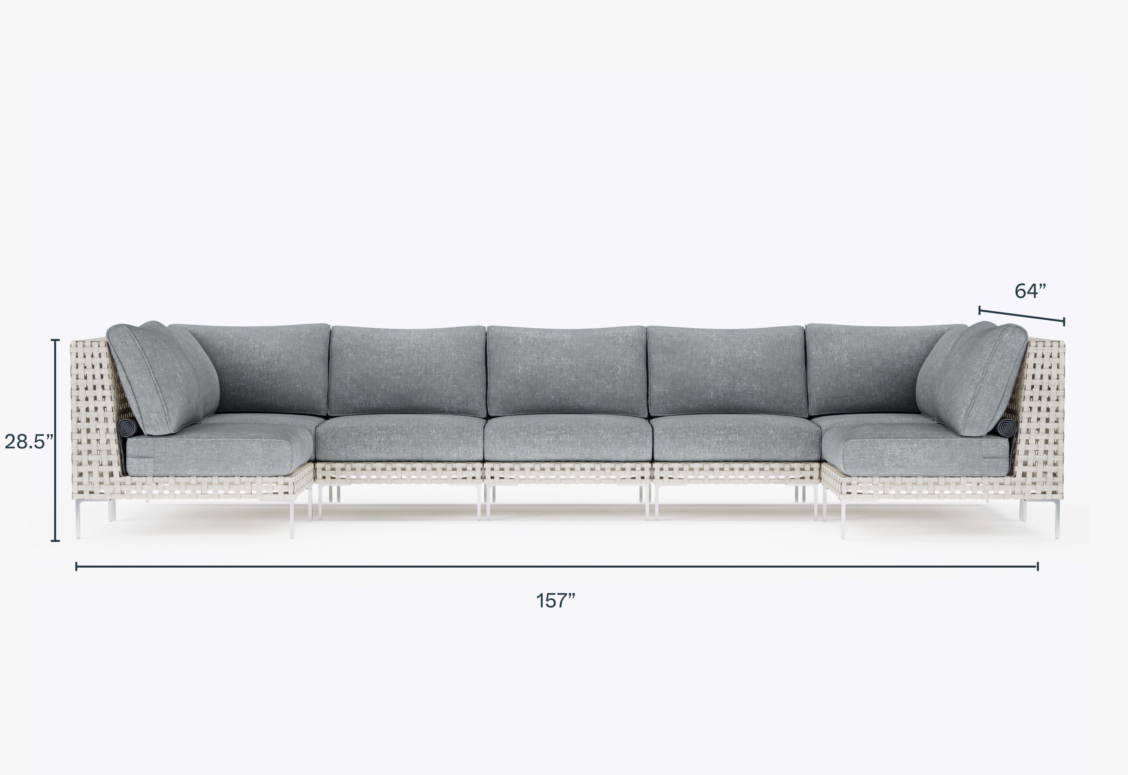 Wicker Outdoor U Sectional - 7 Seat By Outer