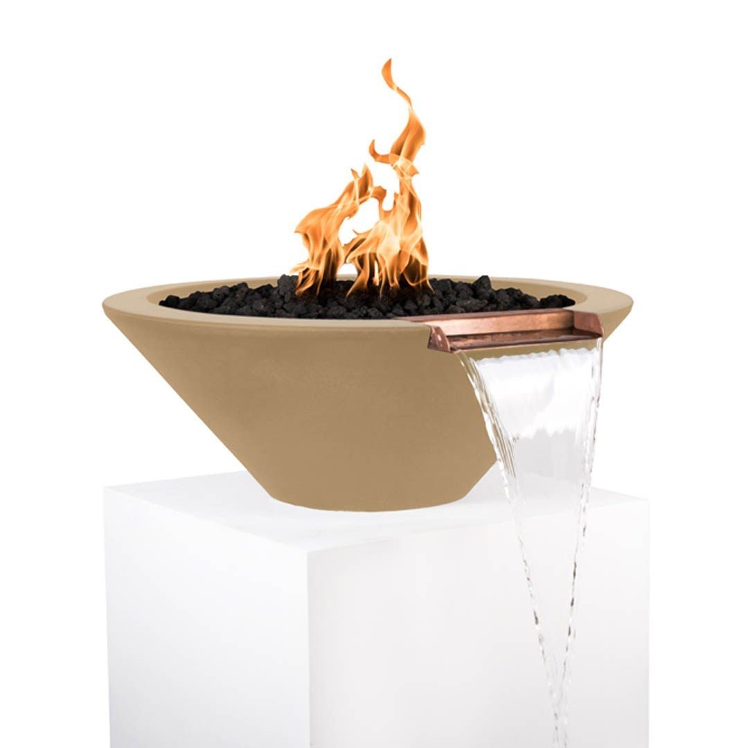 The Outdoor Plus Cazo 24 Inch Fire & Water Bowl - GFRC Concrete
