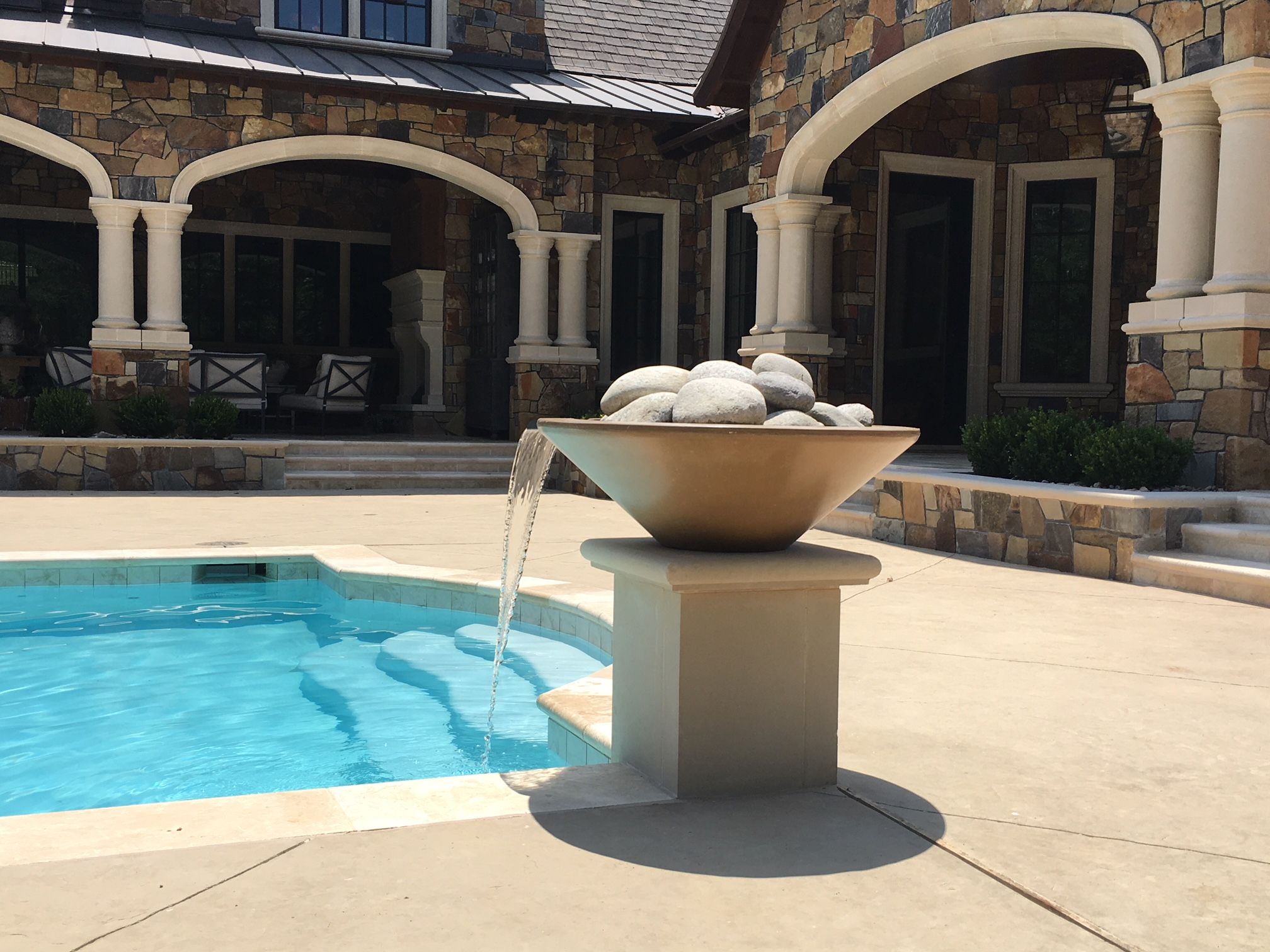 The Outdoor Plus Cazo 24 Inch Fire & Water Bowl - GFRC Concrete