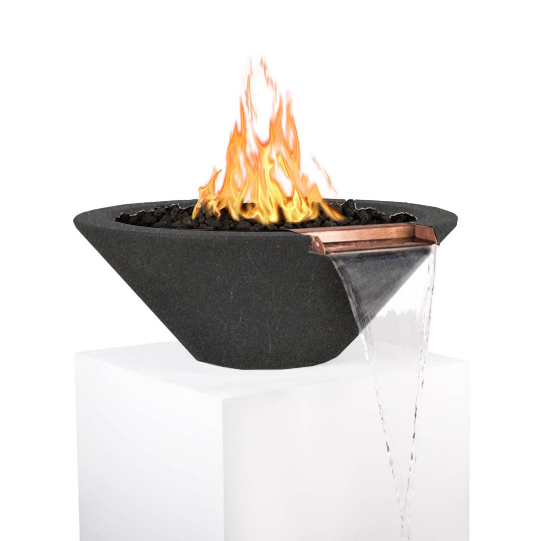 The Outdoor Plus Cazo 24 Inch Fire & Water Bowl - GFRC Concrete