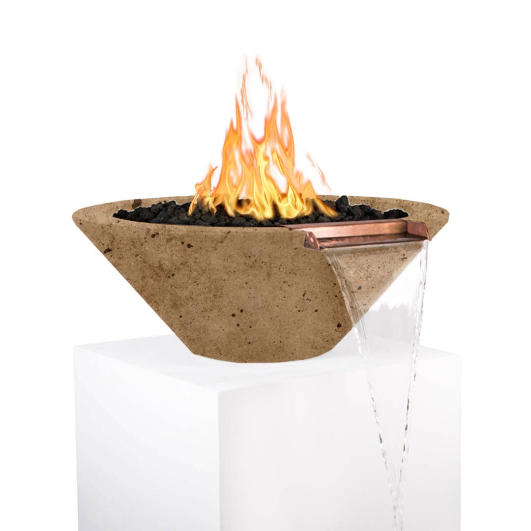 The Outdoor Plus Cazo 24 Inch Fire & Water Bowl - GFRC Concrete