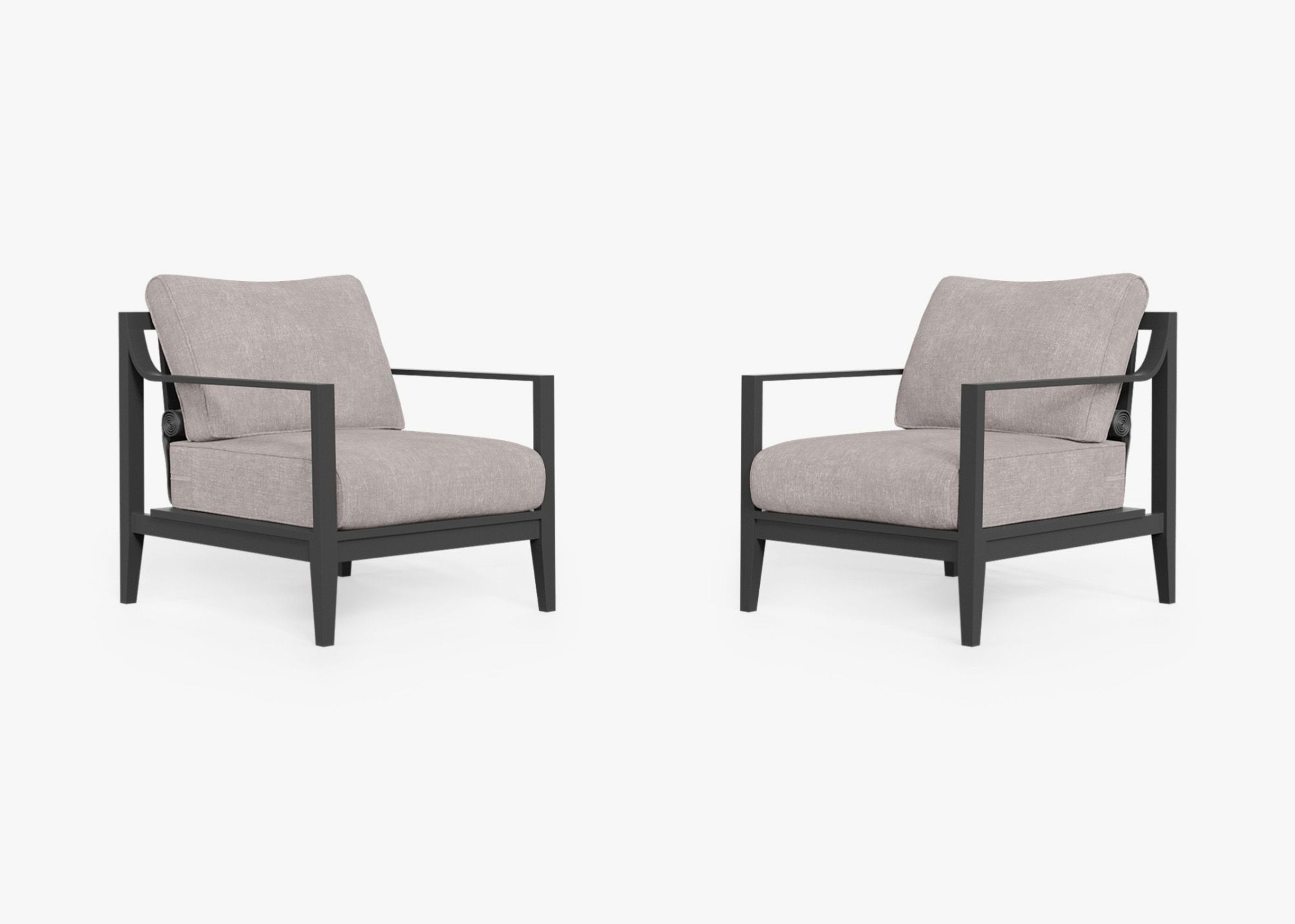 Aluminum Outdoor Armchair Conversation Set By Outer