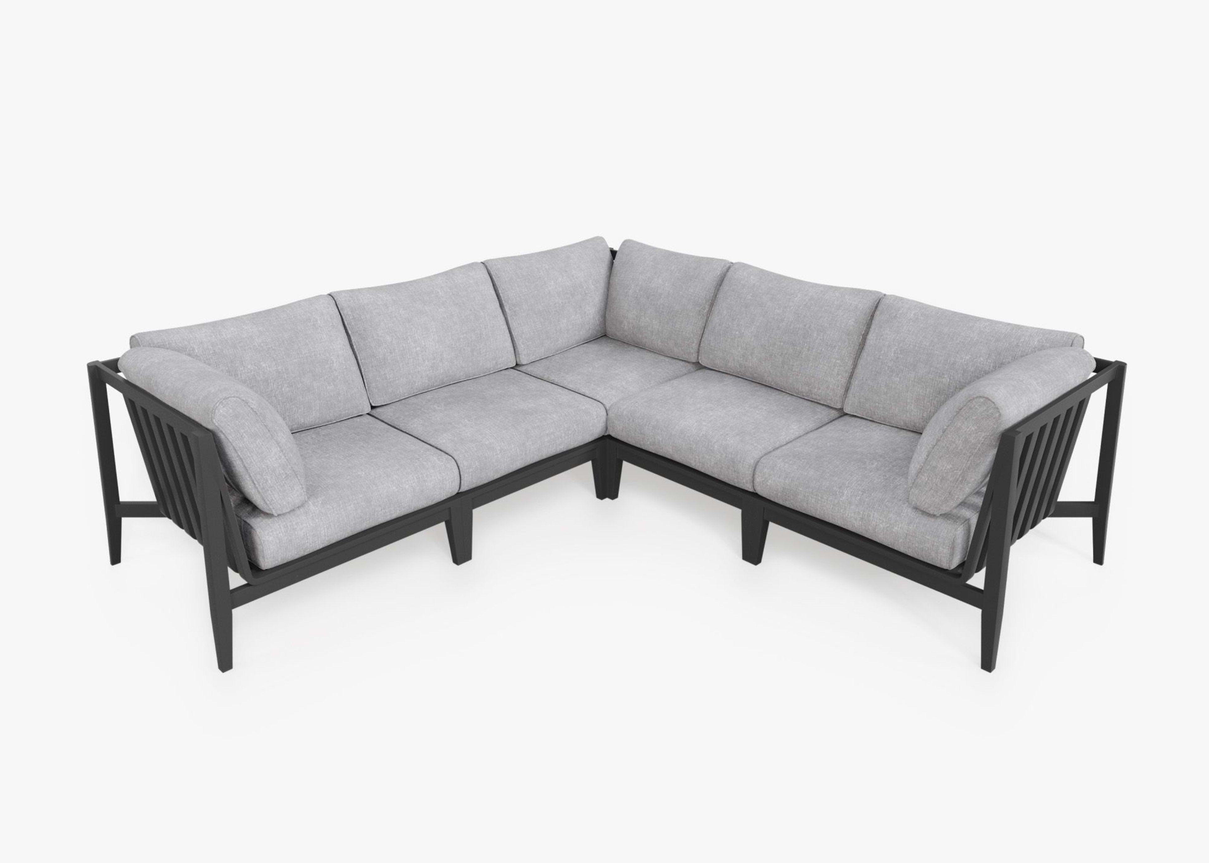 Aluminum Outdoor Corner Sectional - 5 Seat By Outer