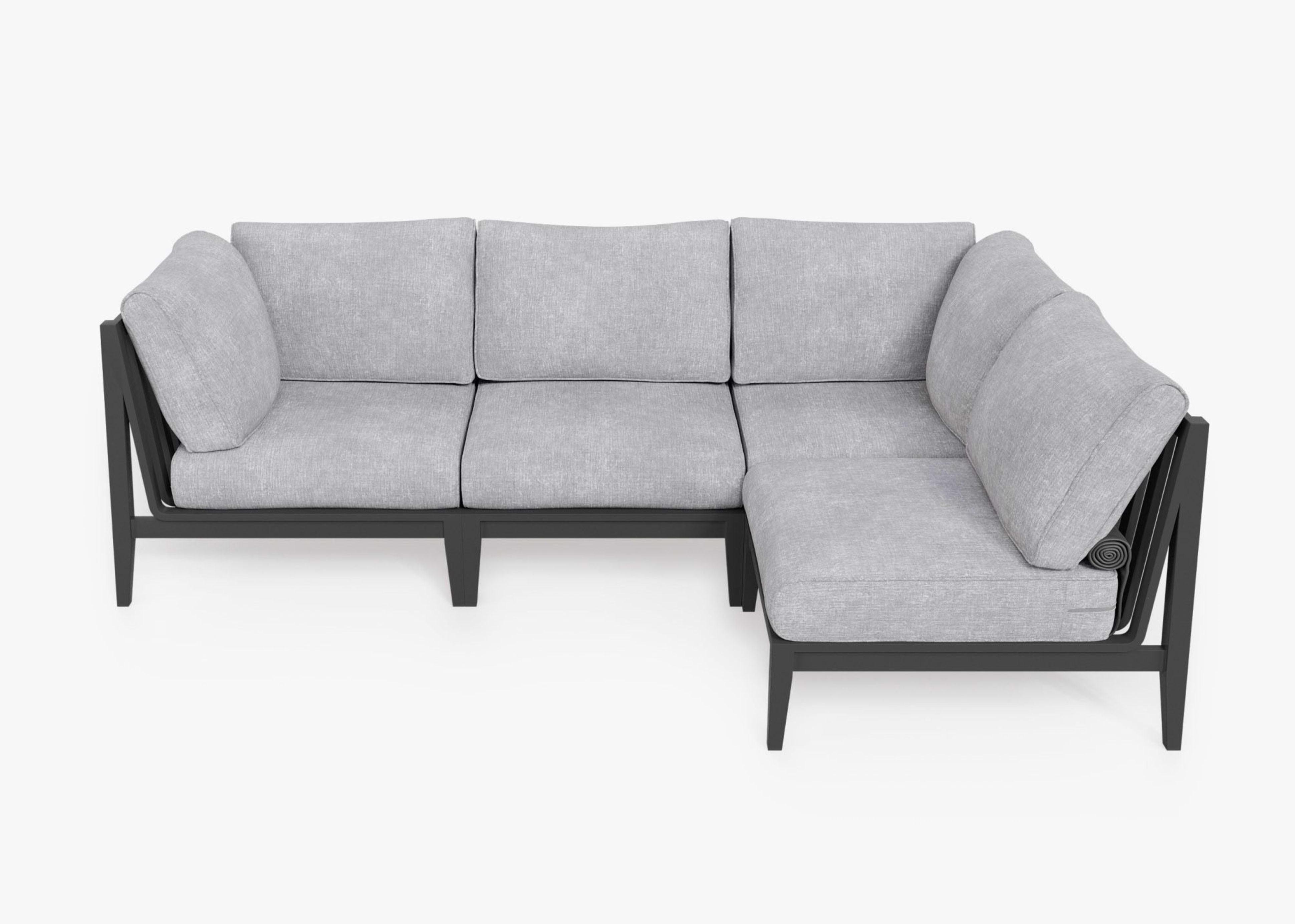Aluminum Outdoor L Sectional - 4 Seat By Outer