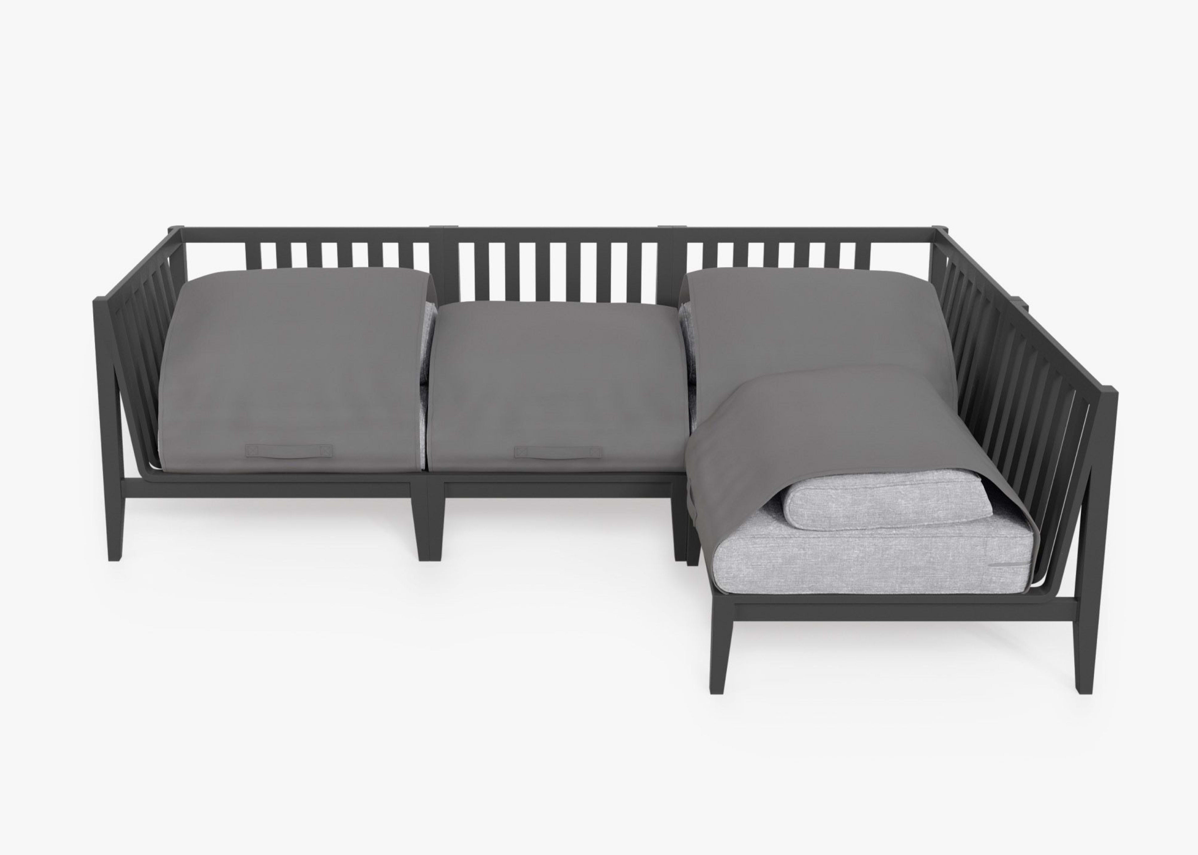 Aluminum Outdoor L Sectional - 4 Seat By Outer