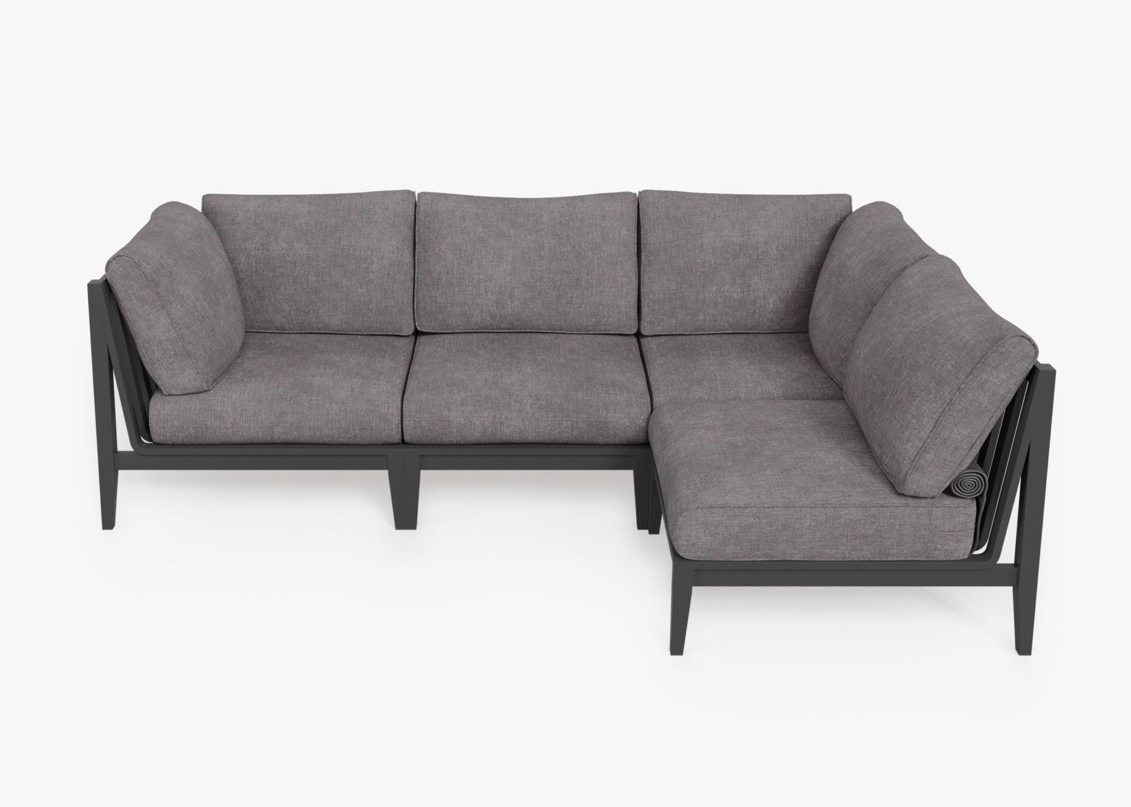 Aluminum Outdoor L Sectional - 4 Seat By Outer