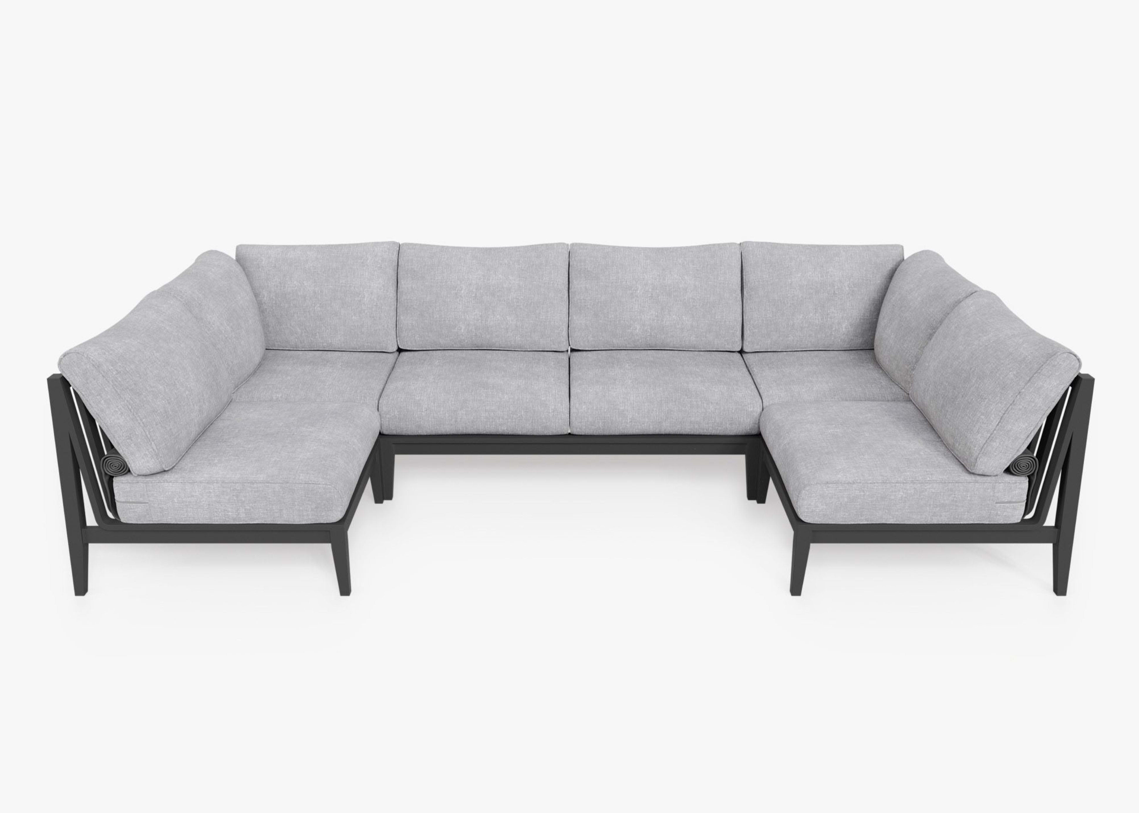 Aluminum Outdoor U Sectional - 6 Seat By Outer