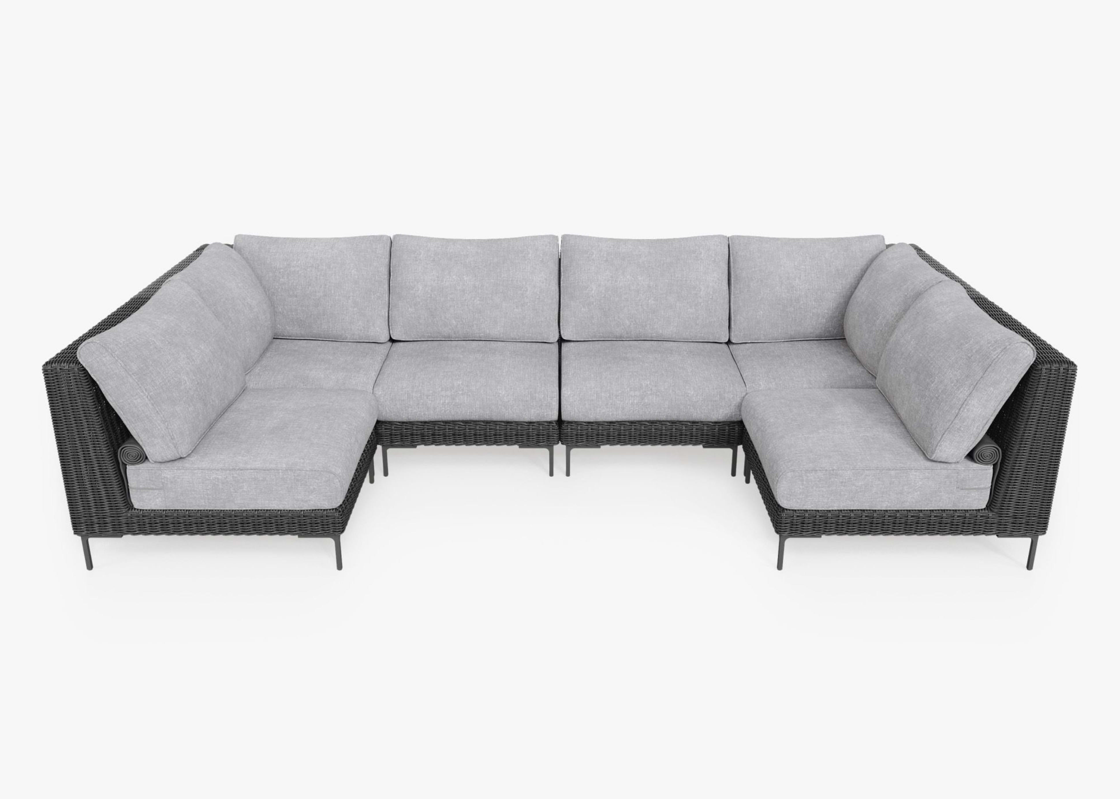 Wicker Outdoor U Sectional - 6 Seat By Outer