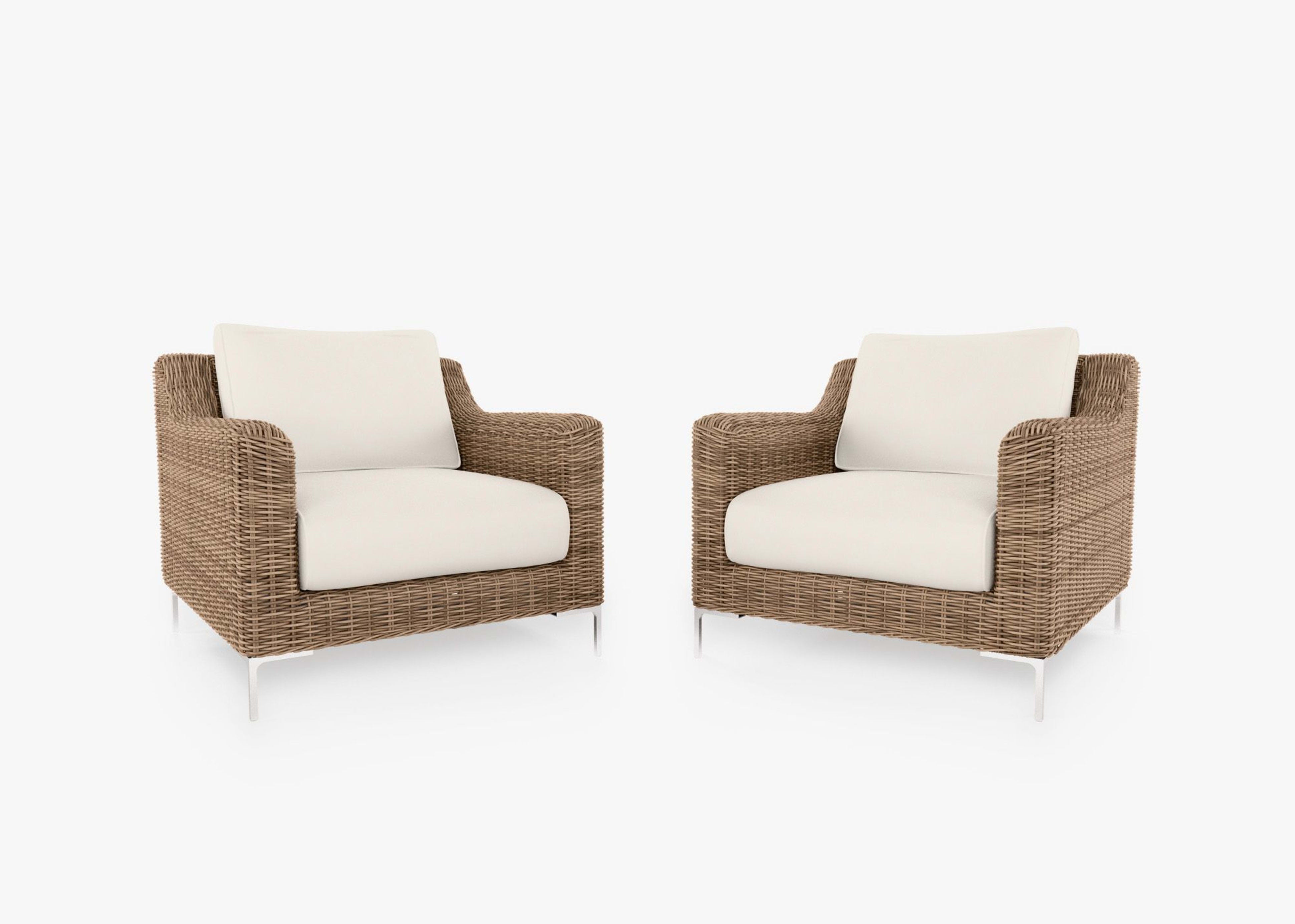 Wicker Outdoor Armchair Conversation Set By Outer