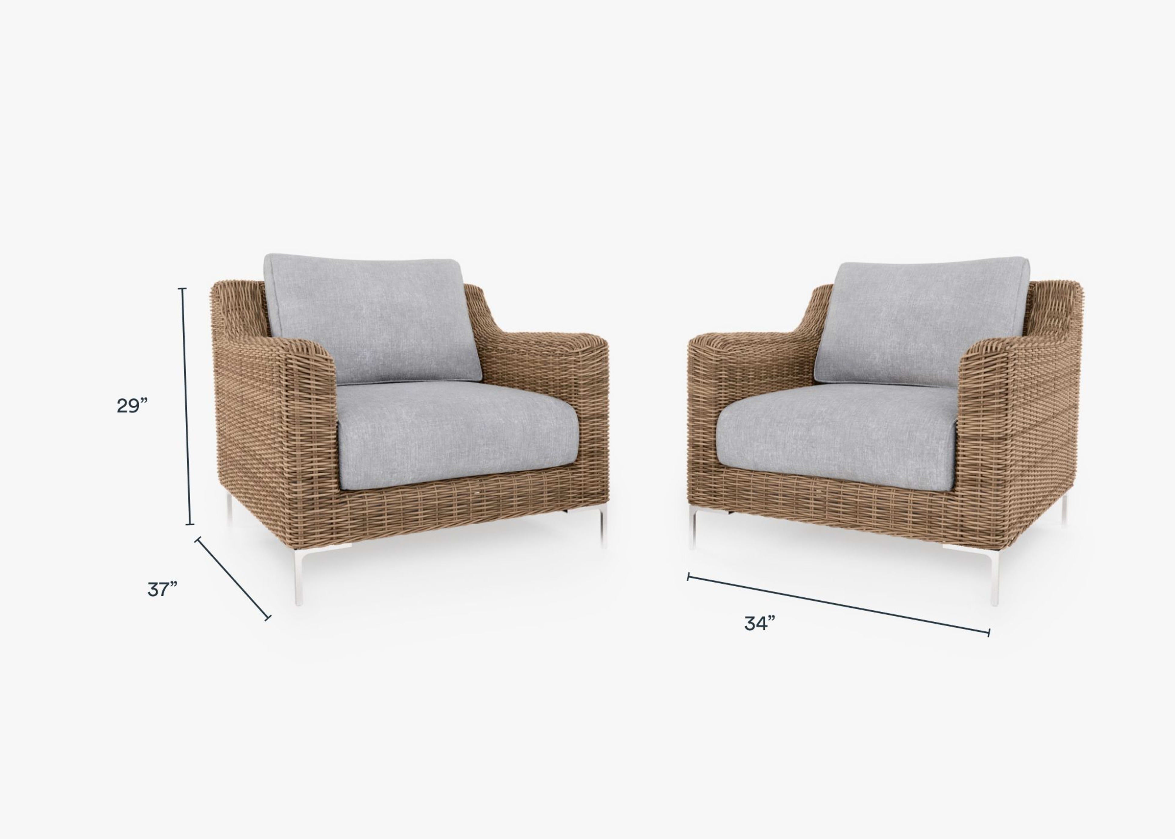 Wicker Outdoor Armchair Conversation Set By Outer
