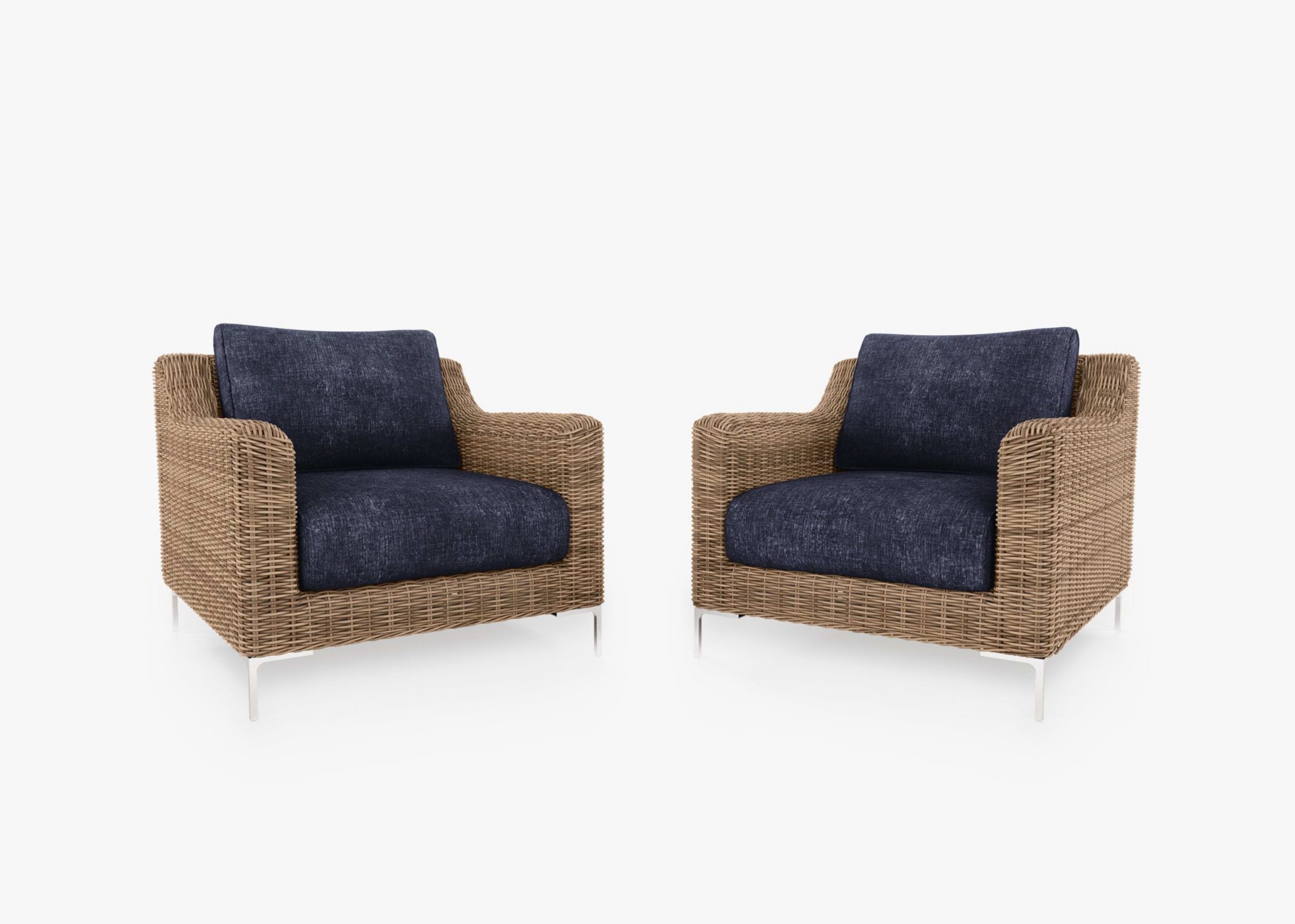 Wicker Outdoor Armchair Conversation Set By Outer