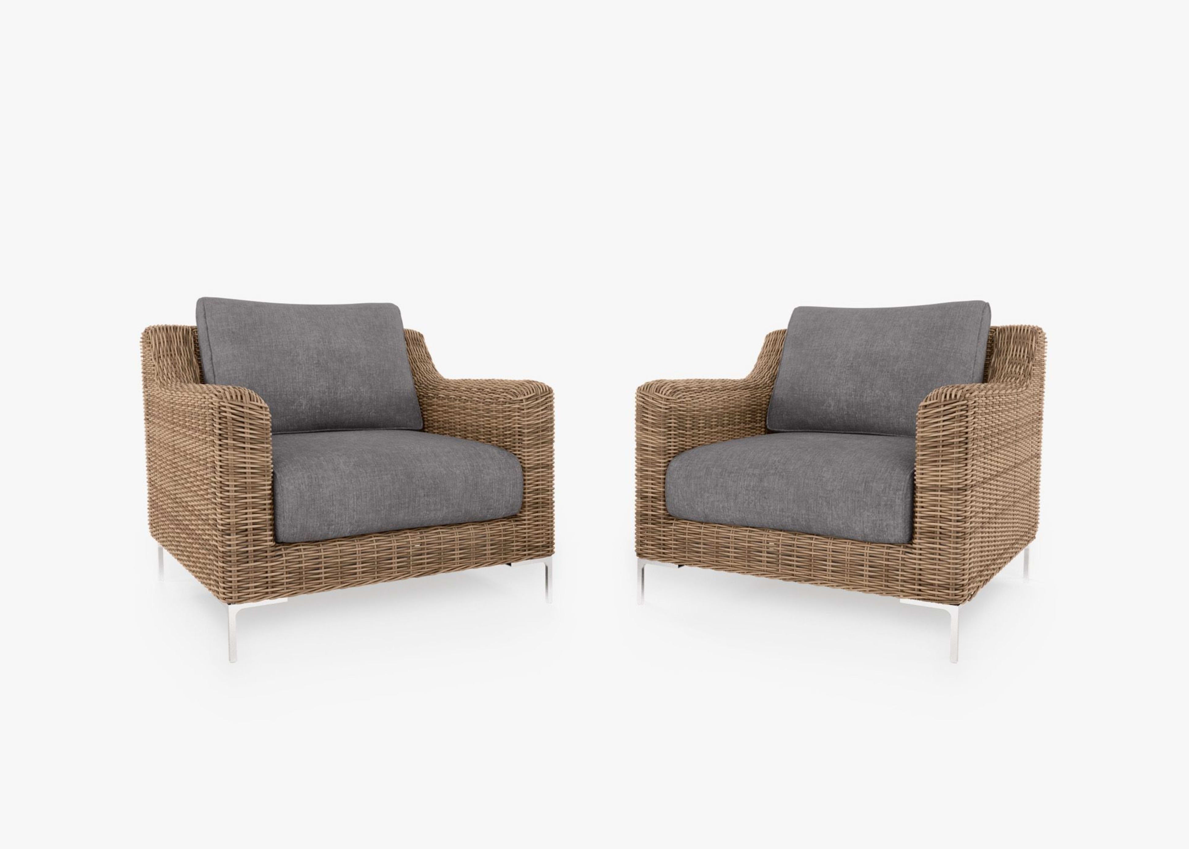 Wicker Outdoor Armchair Conversation Set By Outer