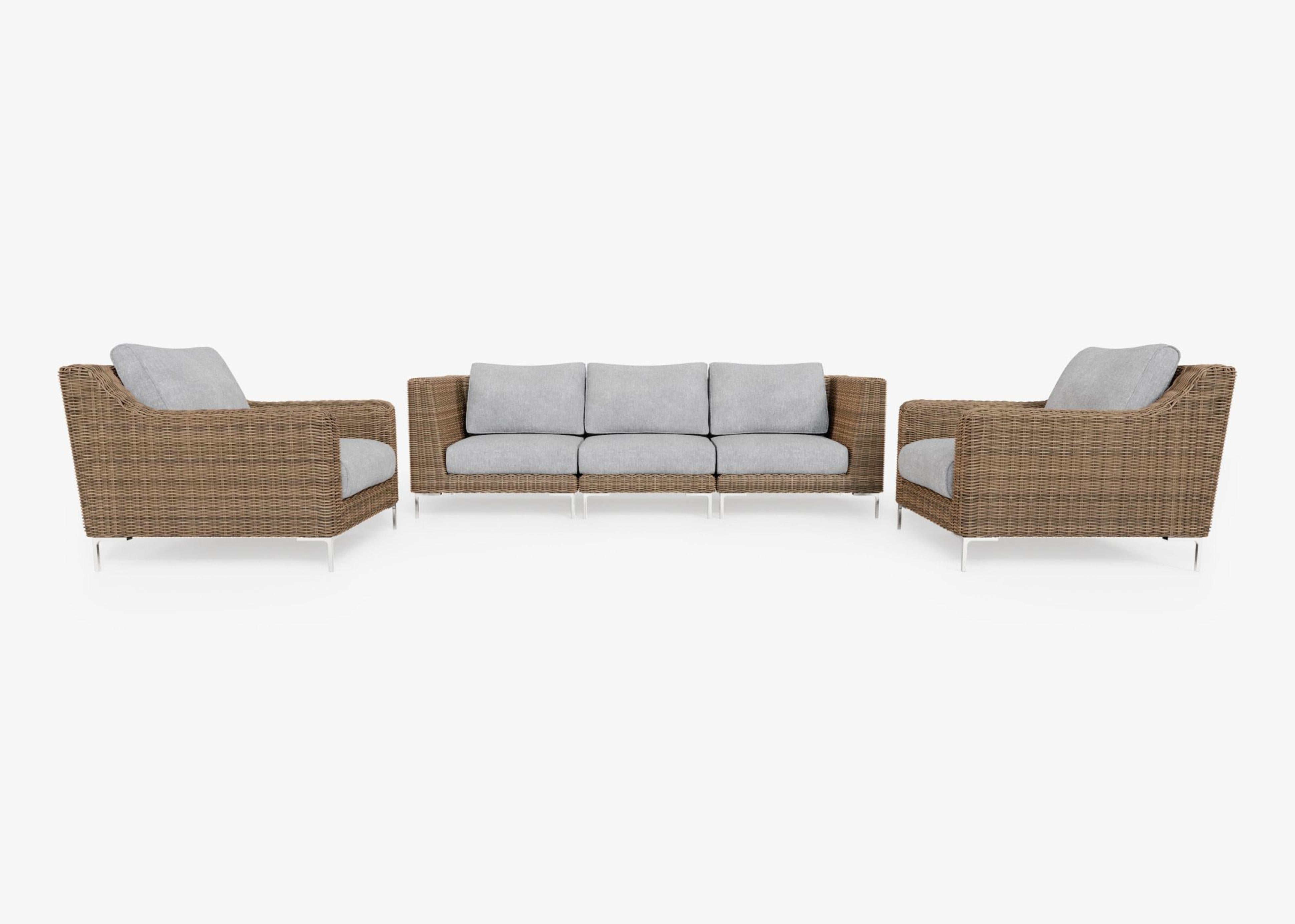 Wicker Outdoor Sofa with Armchairs - 5 Seat By Outer