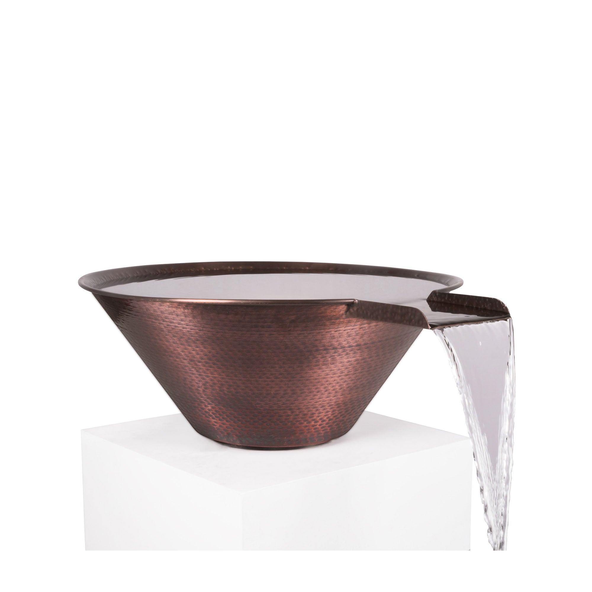 The Outdoor Plus Cazo Water Bowl - Hammered Patina Copper