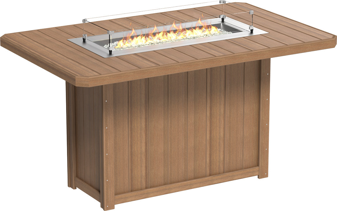 LuxCraft Lumin Fire Table 79″ Rectangular Bar Height