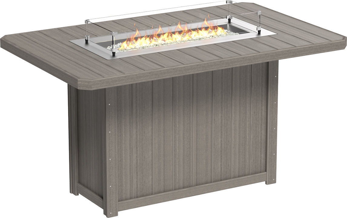 LuxCraft Lumin Fire Table 79″ Rectangular Bar Height