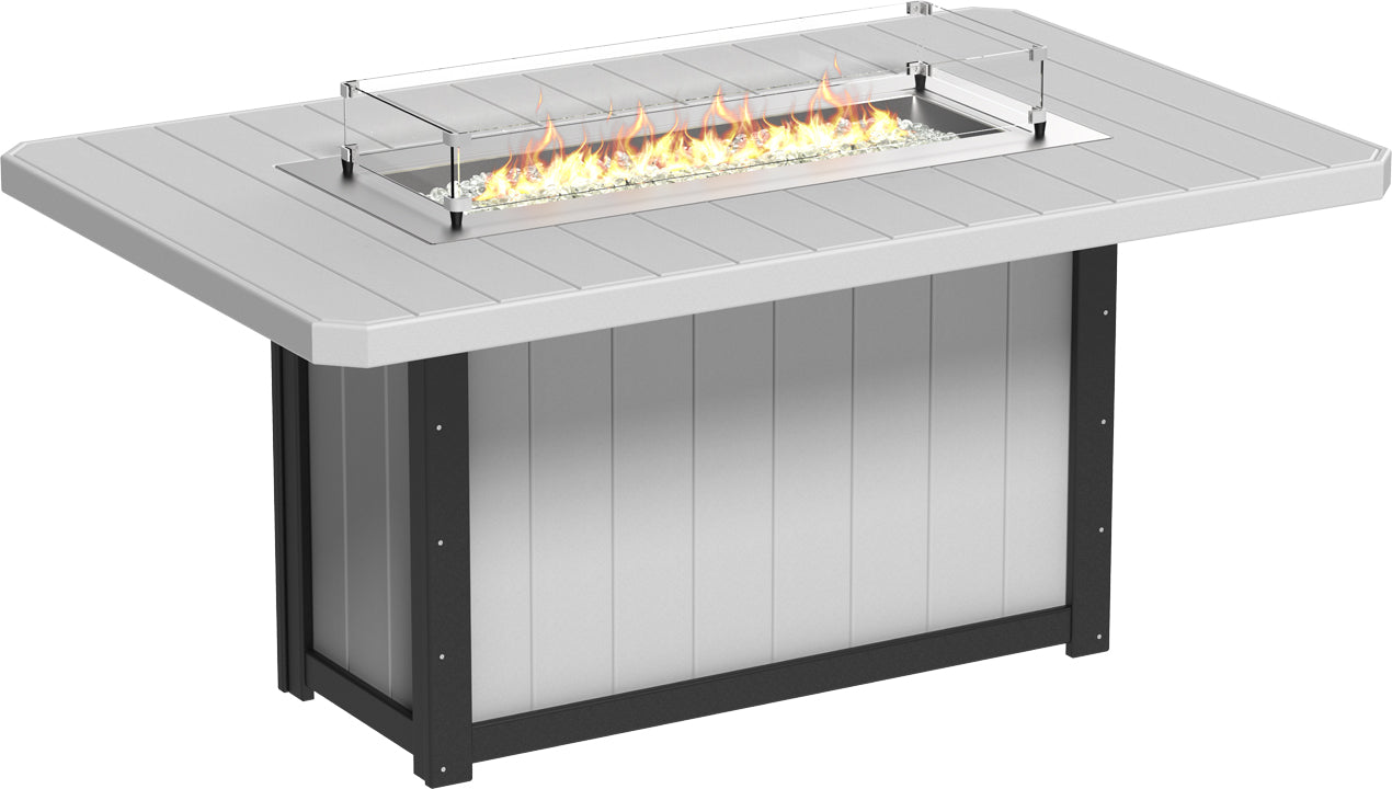 LuxCraft Lumin Fire Table 79″ Rectangular Counter Height