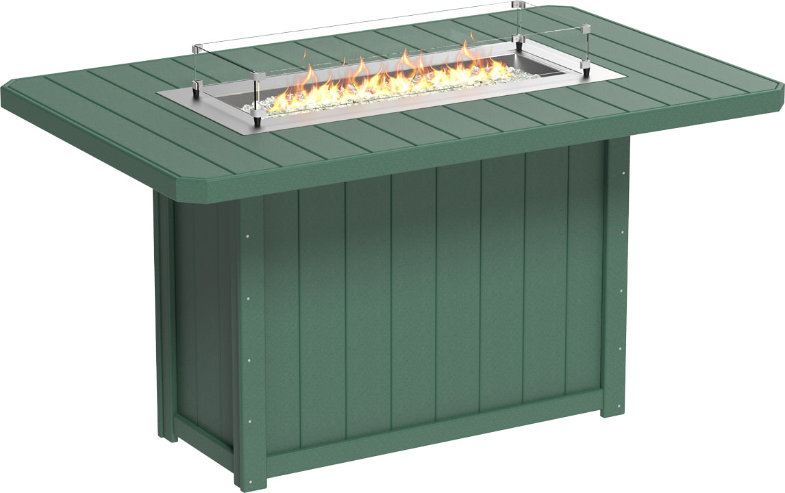 LuxCraft Lumin Fire Table 79″ Rectangular Bar Height