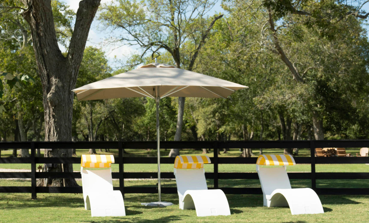 Ledge Lounger 8.5' Rectangle Pulley Premier Umbrella