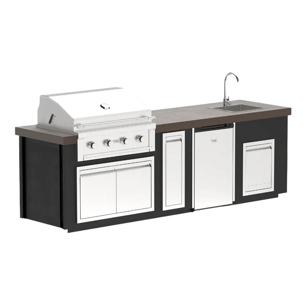 The Outdoor Plus Luxe 112" Complete BBQ Island