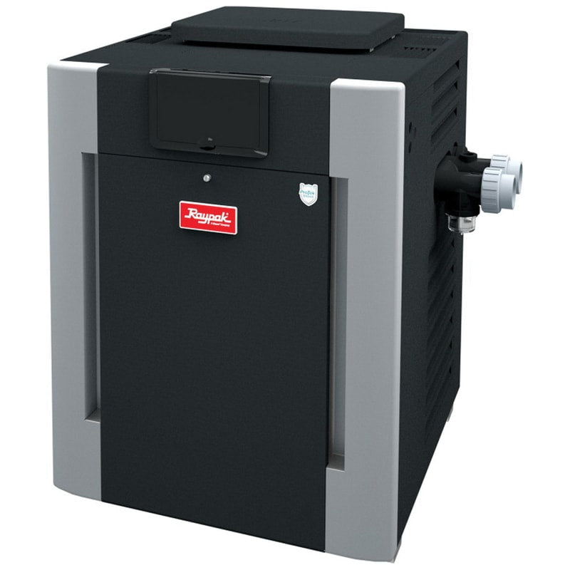 Raypak P-R406A-EP-C #57 Digital Propane Gas Heater, 399K BTU, Electronic Ignition, Polymer Headers, Copper Exchanger, 260 lbs | 009227