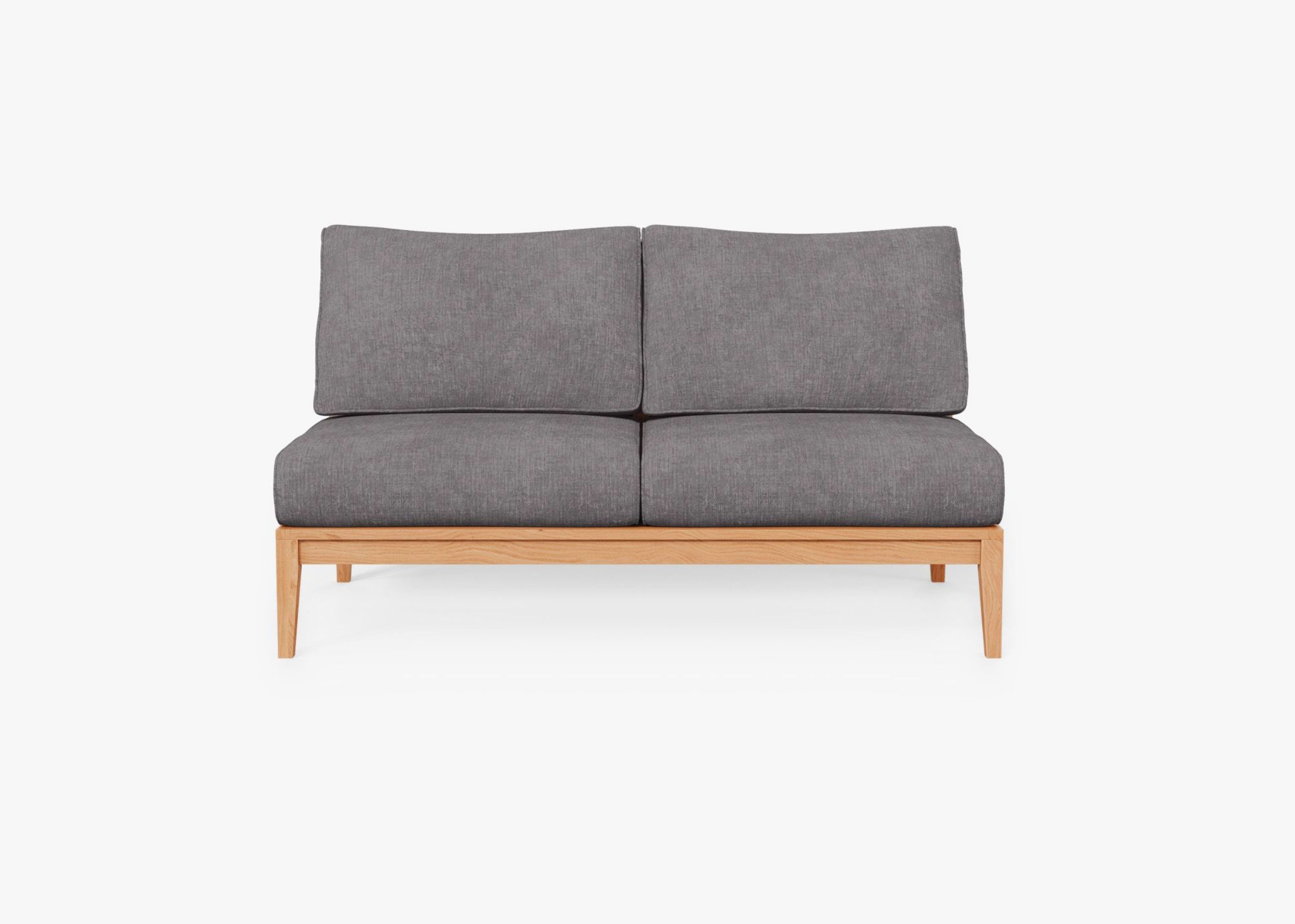 Teak Outdoor Armless Loveseat By Outer