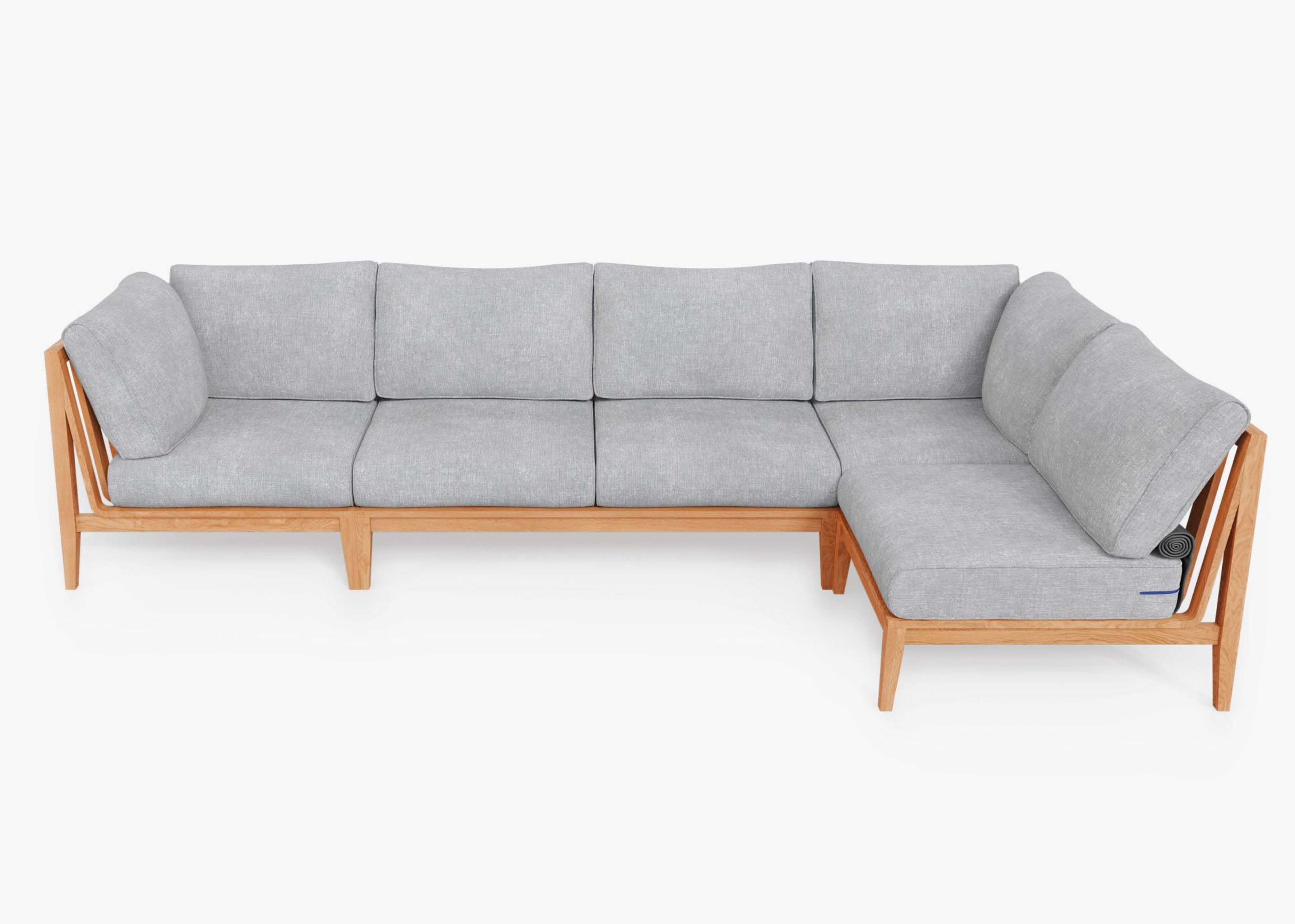Teak Outdoor L Sectional - 5 Seat By Outer